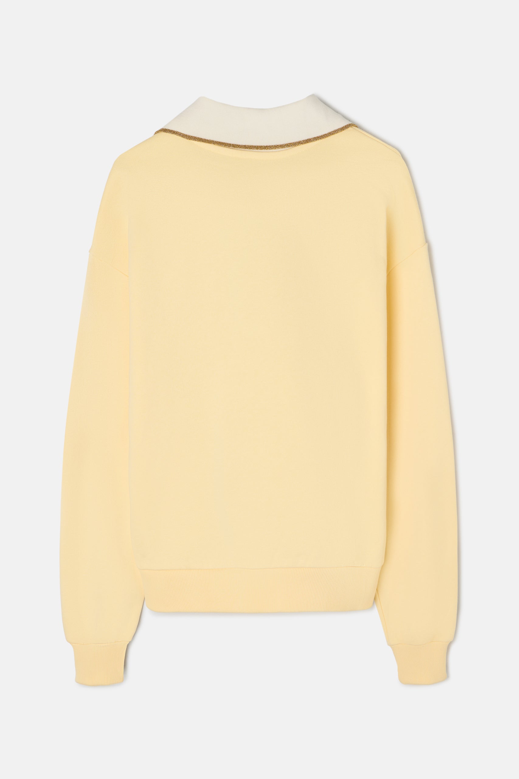 Sudadera woman cuello polo amarilla