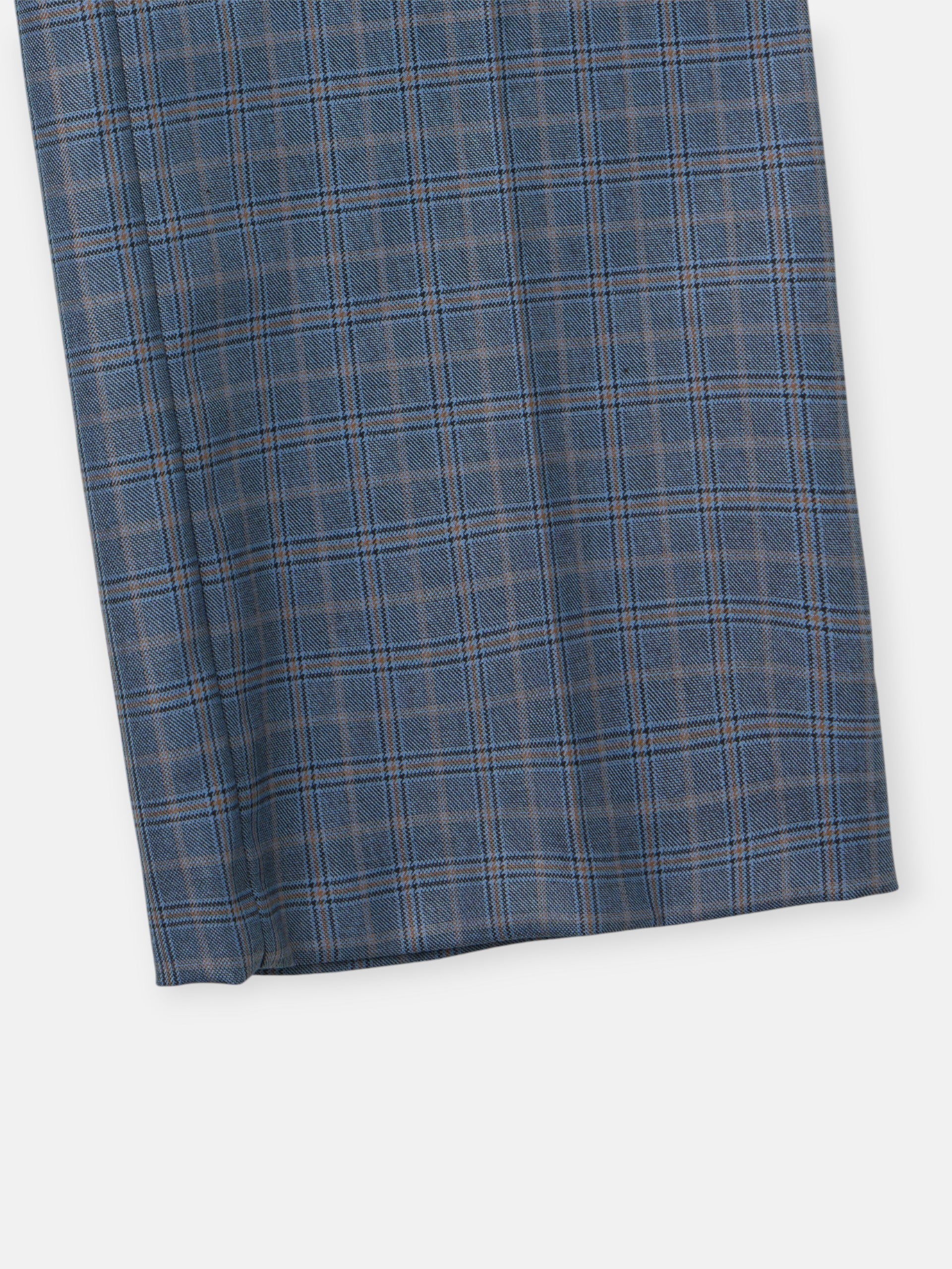 Blue checked dress pants