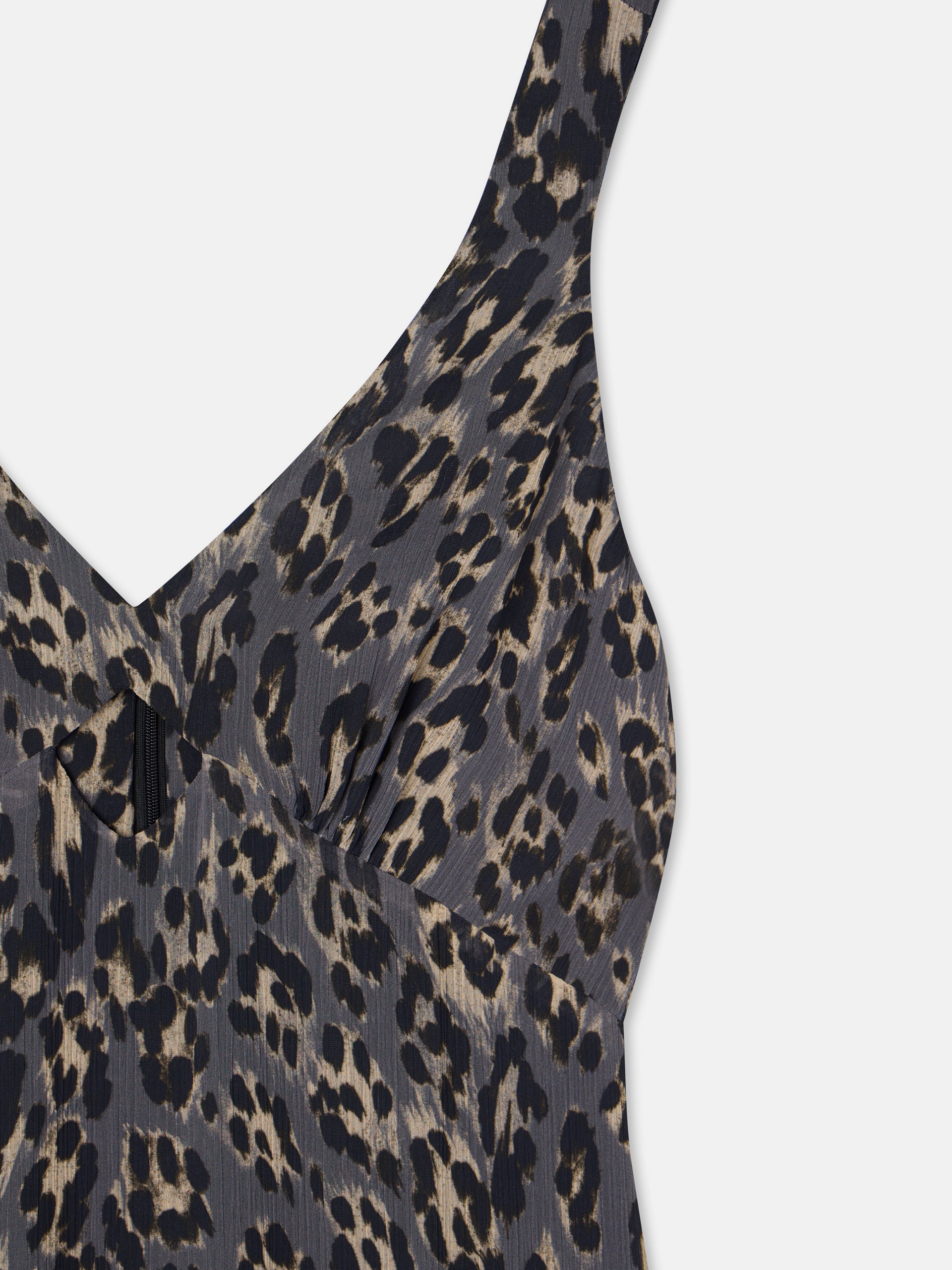 Vestido comprido estampado animal print azul