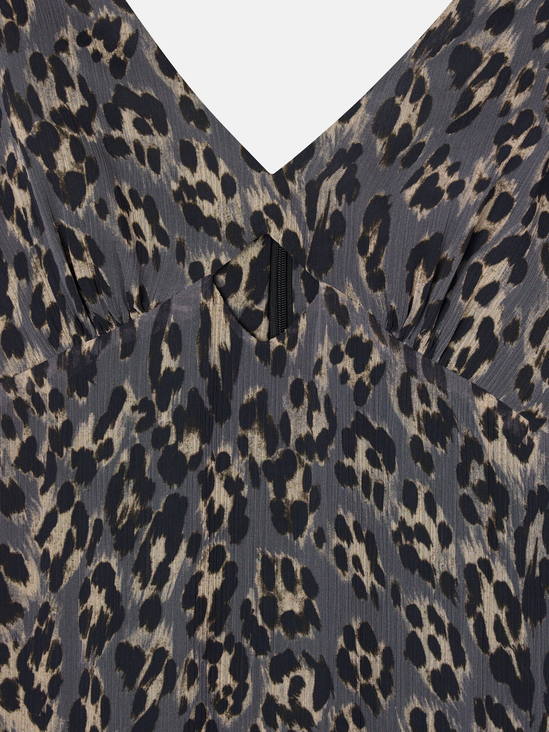 Vestido comprido estampado animal print azul