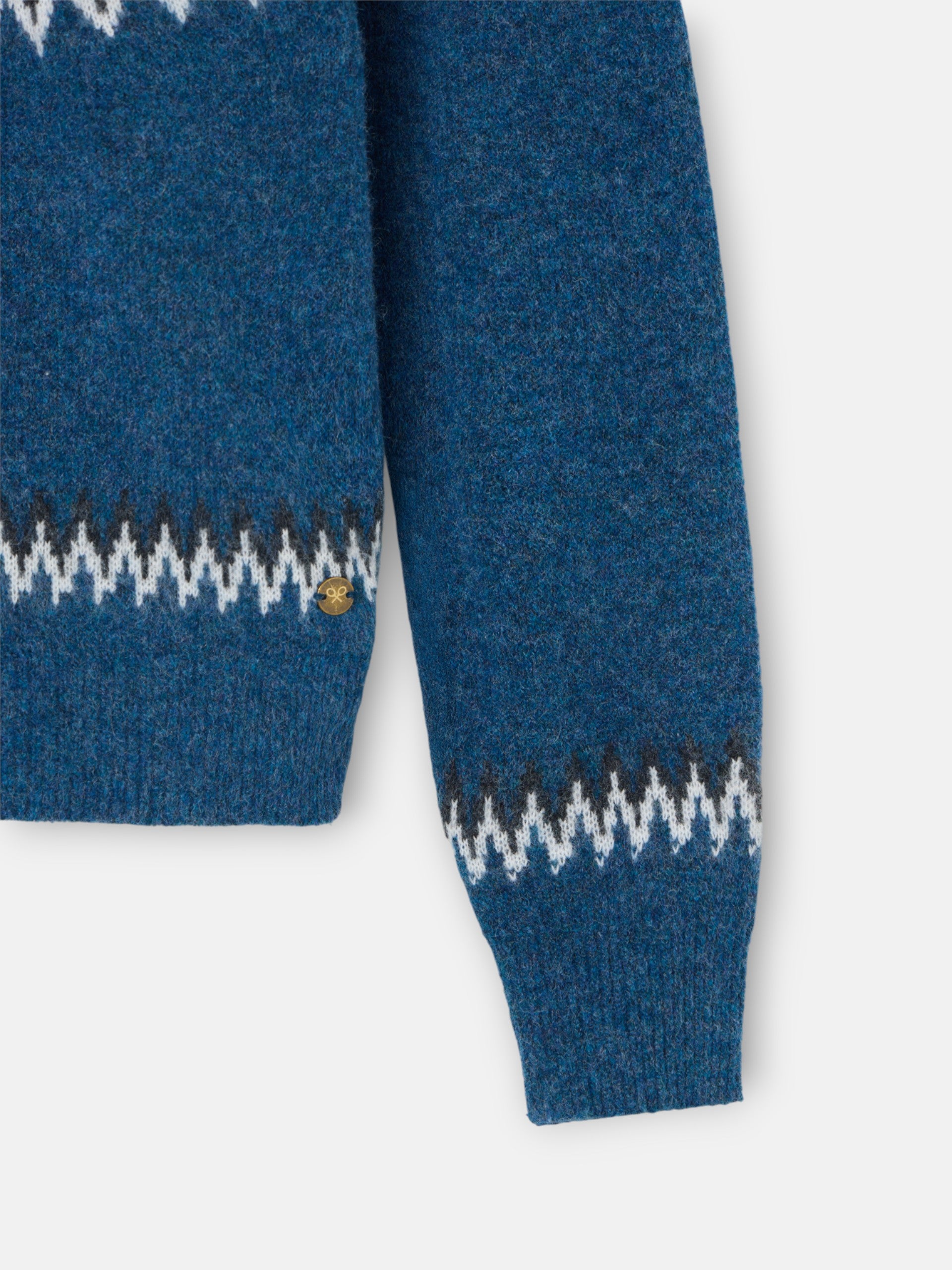 maillot jacquard bleu