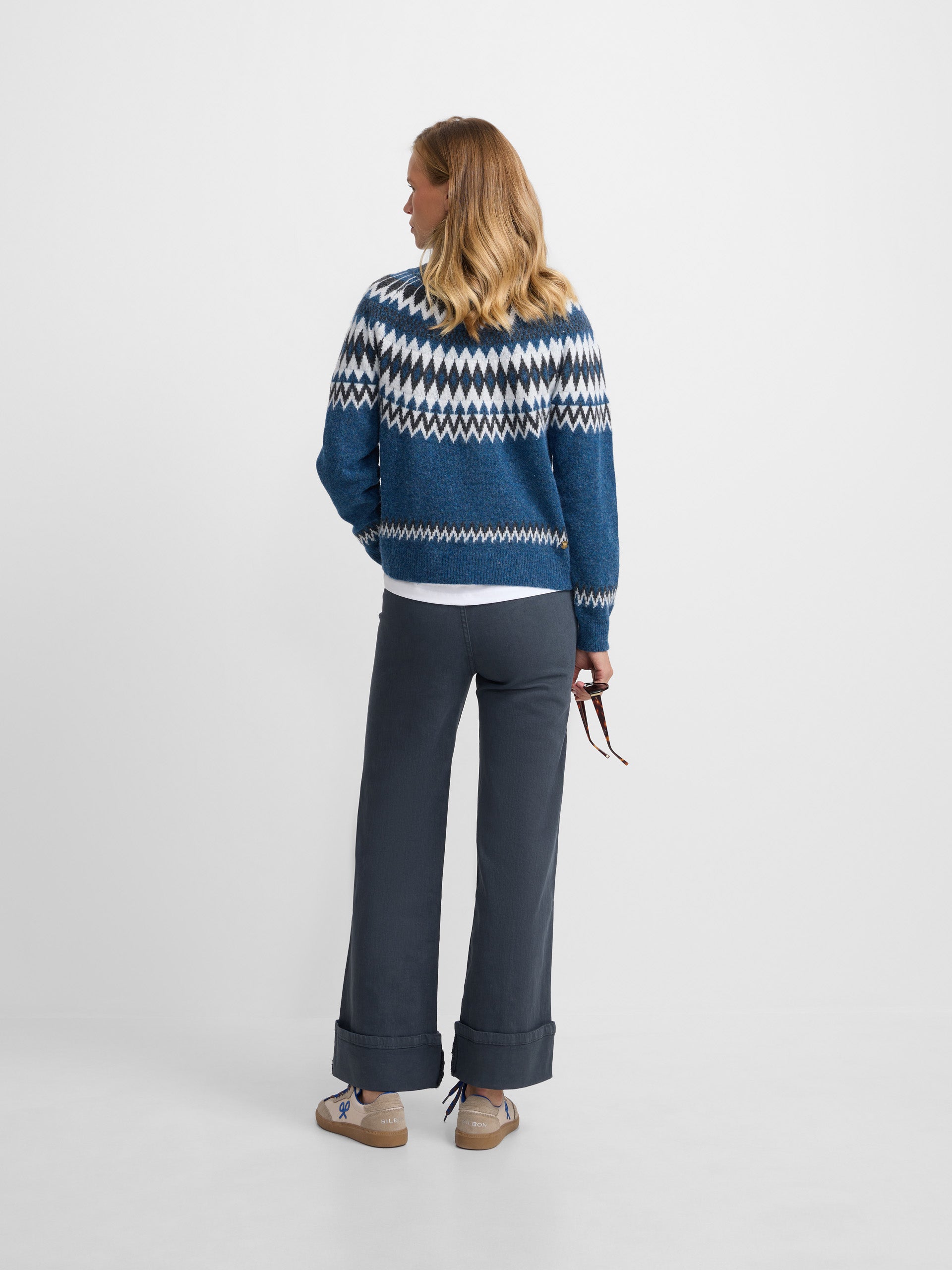 maillot jacquard bleu