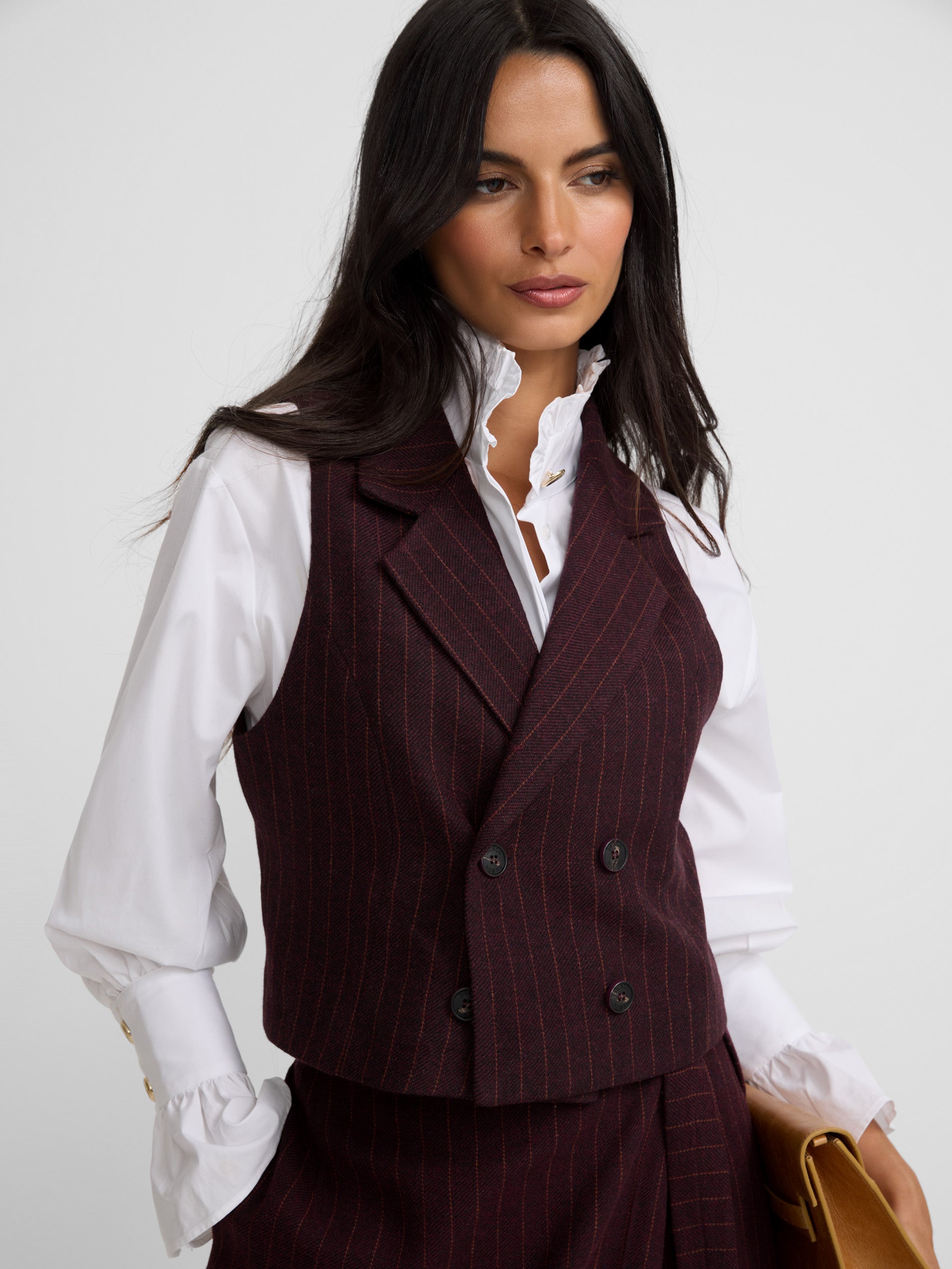 Chaleco raya diplomatica burdeos