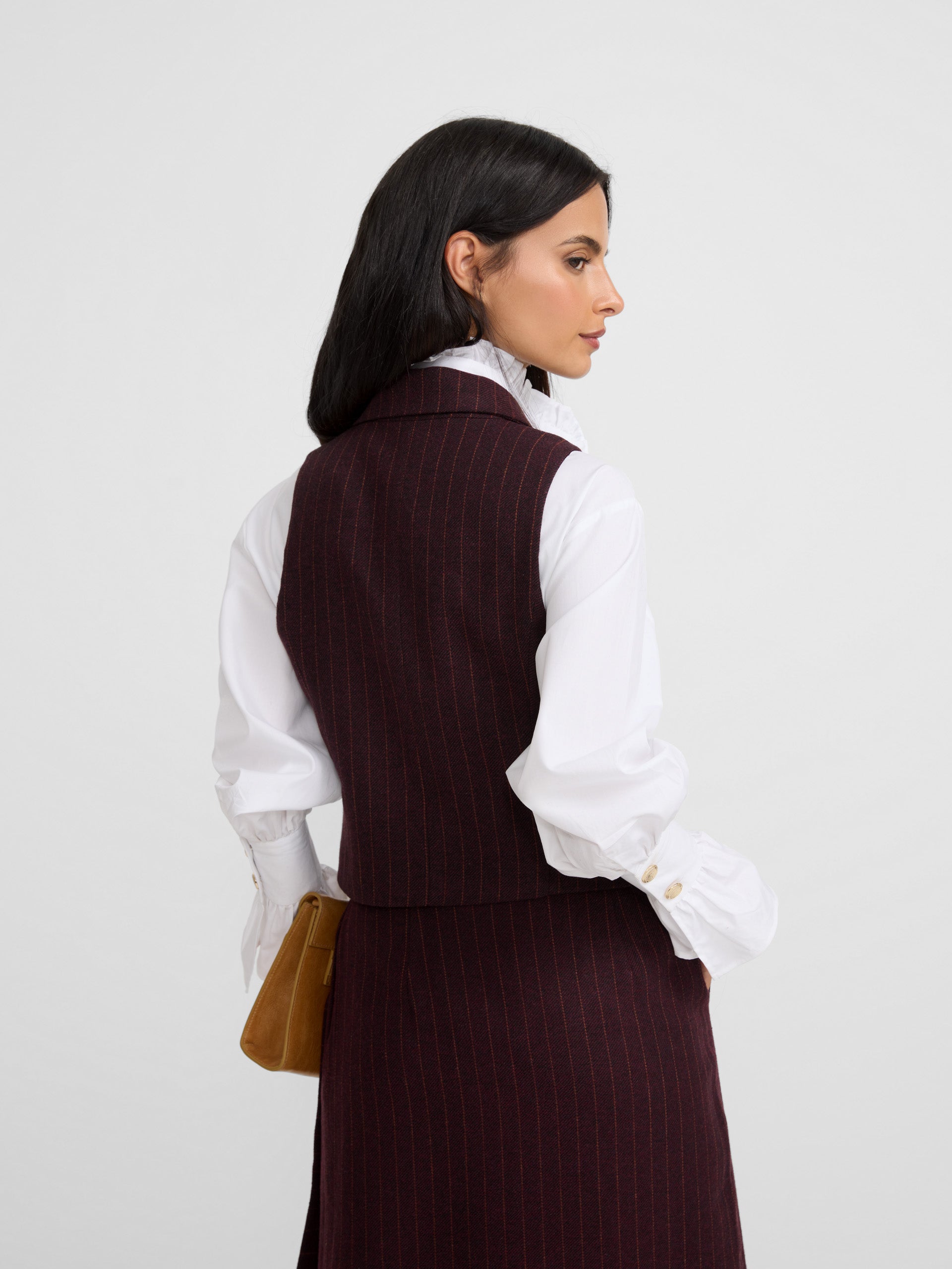 Chaleco raya diplomatica burdeos