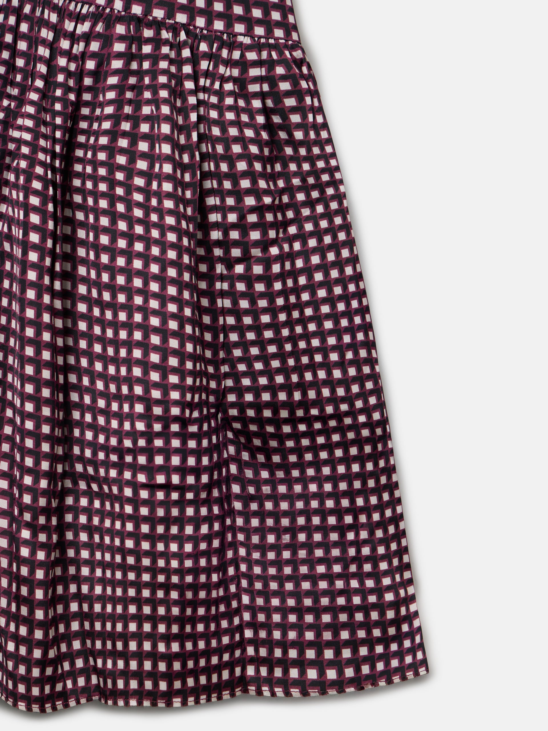 Vestido largo estampado geometrico morados