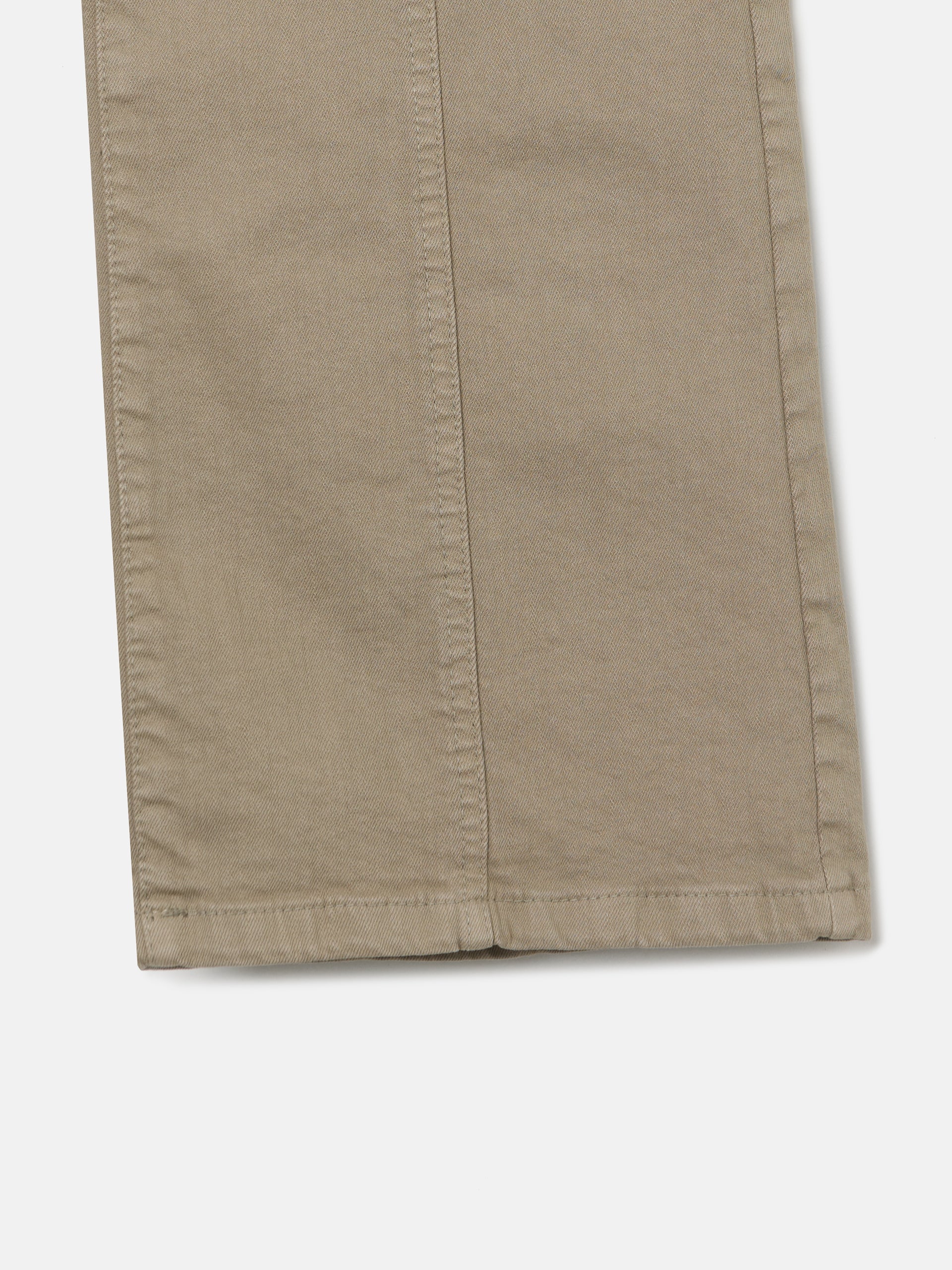 Pantalon recto detalle hebillas beige oscuro