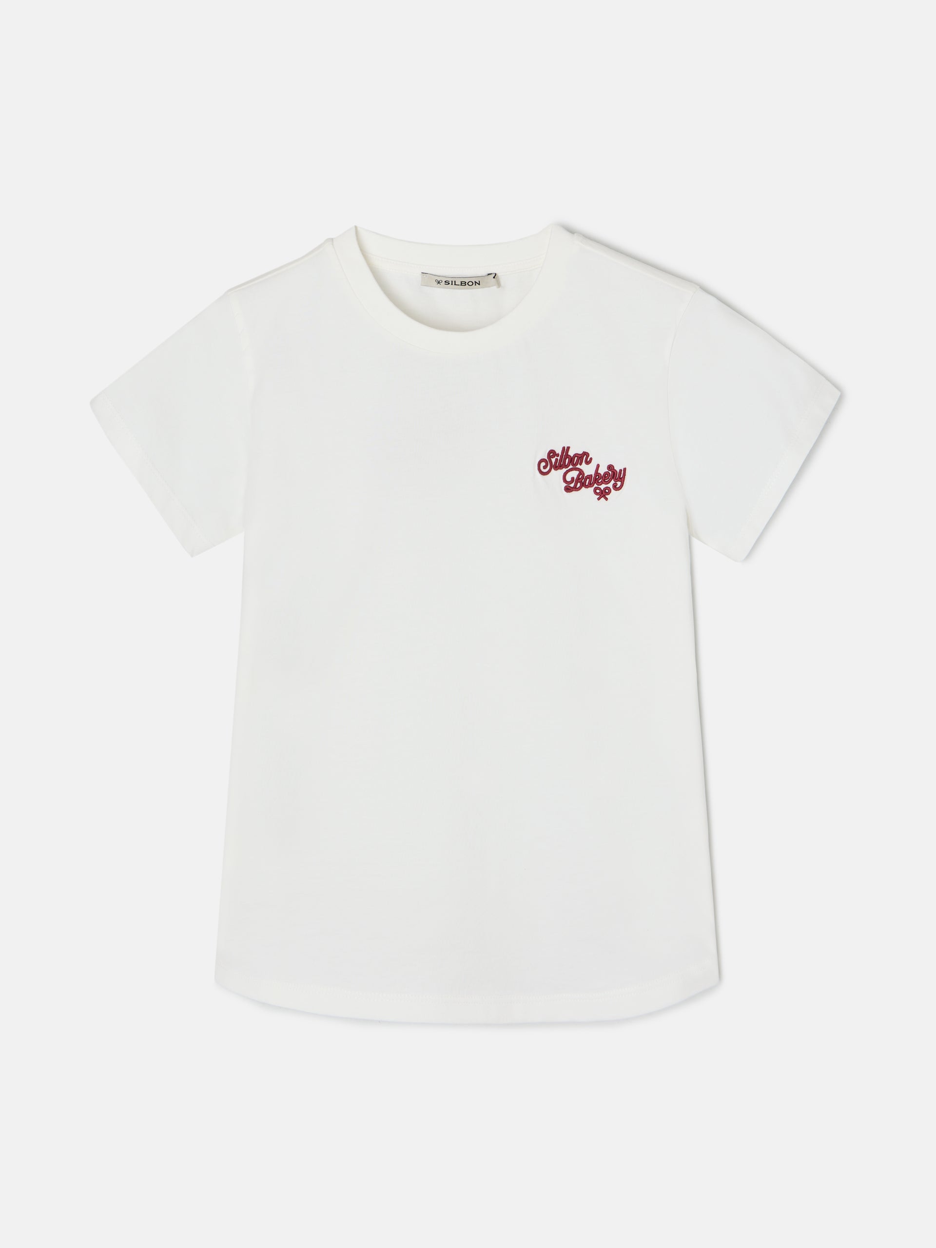 T-shirt branca de mulher bakery