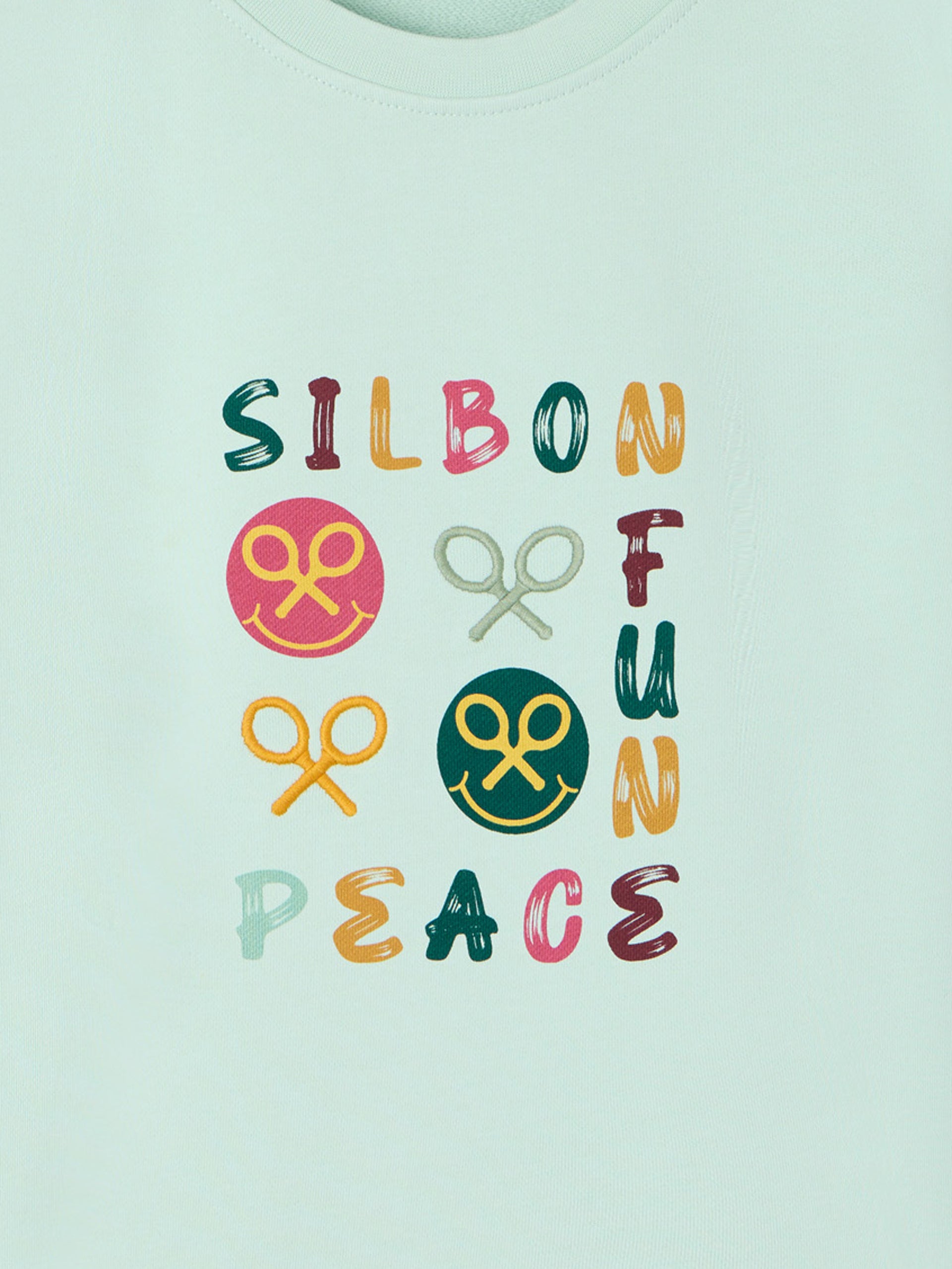 Sweatshirt woman fun and peace verde