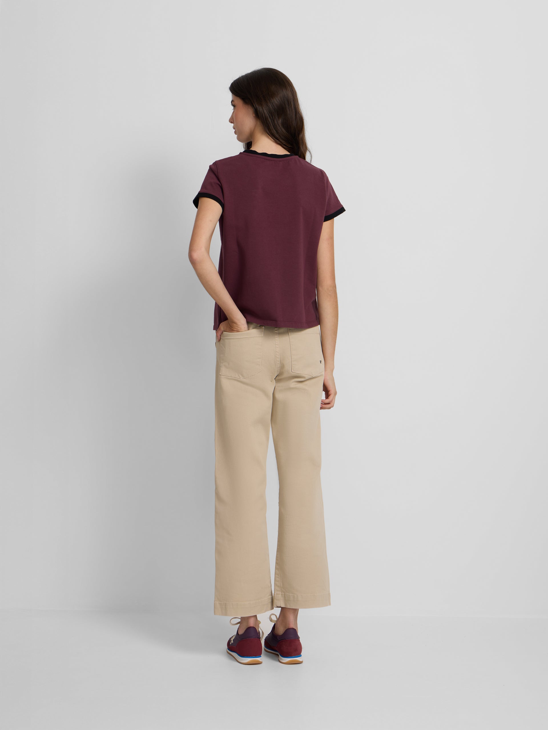 Camisola mulher Silbon varsity bordô