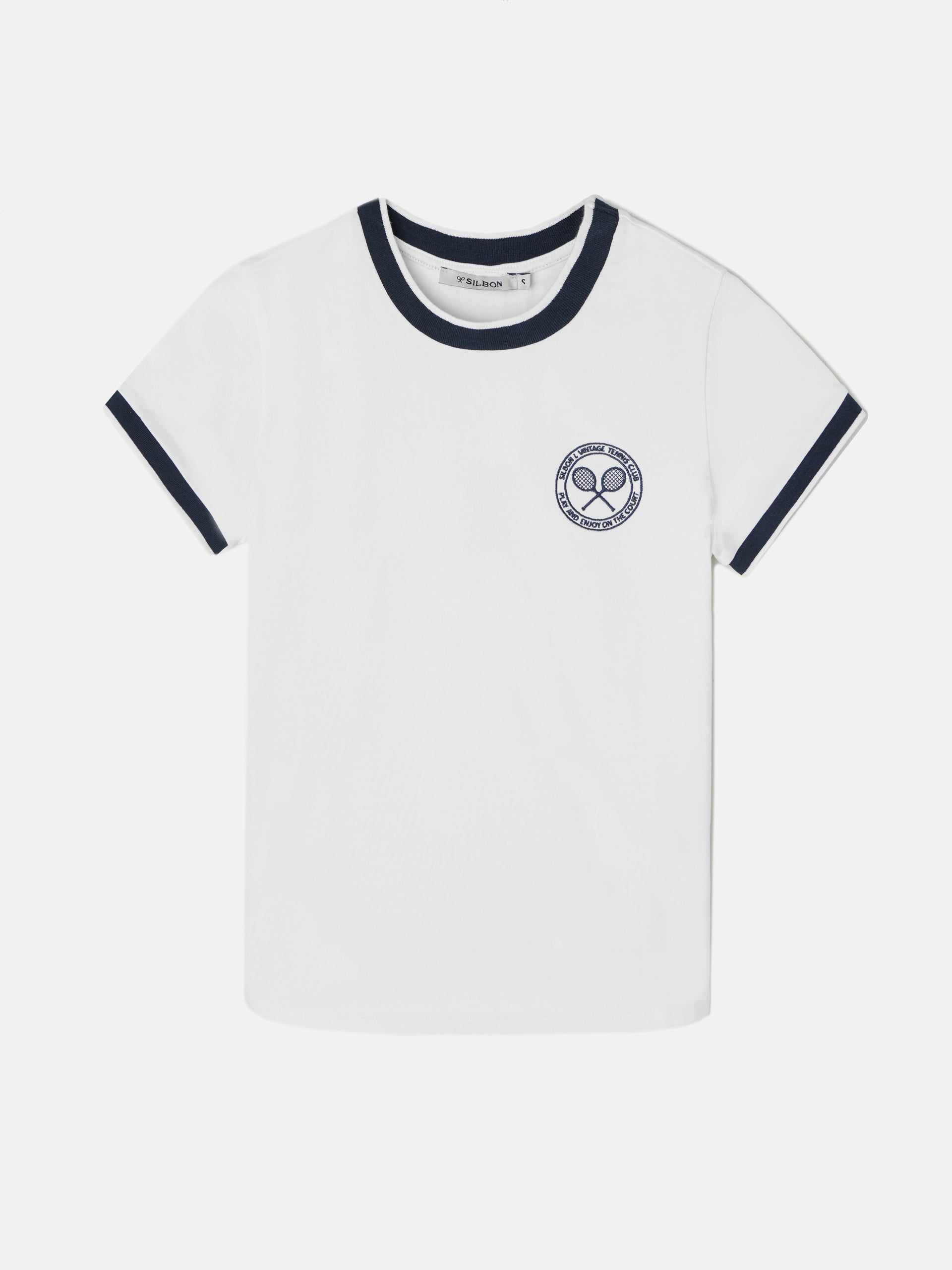 Camiseta woman varsity blanca