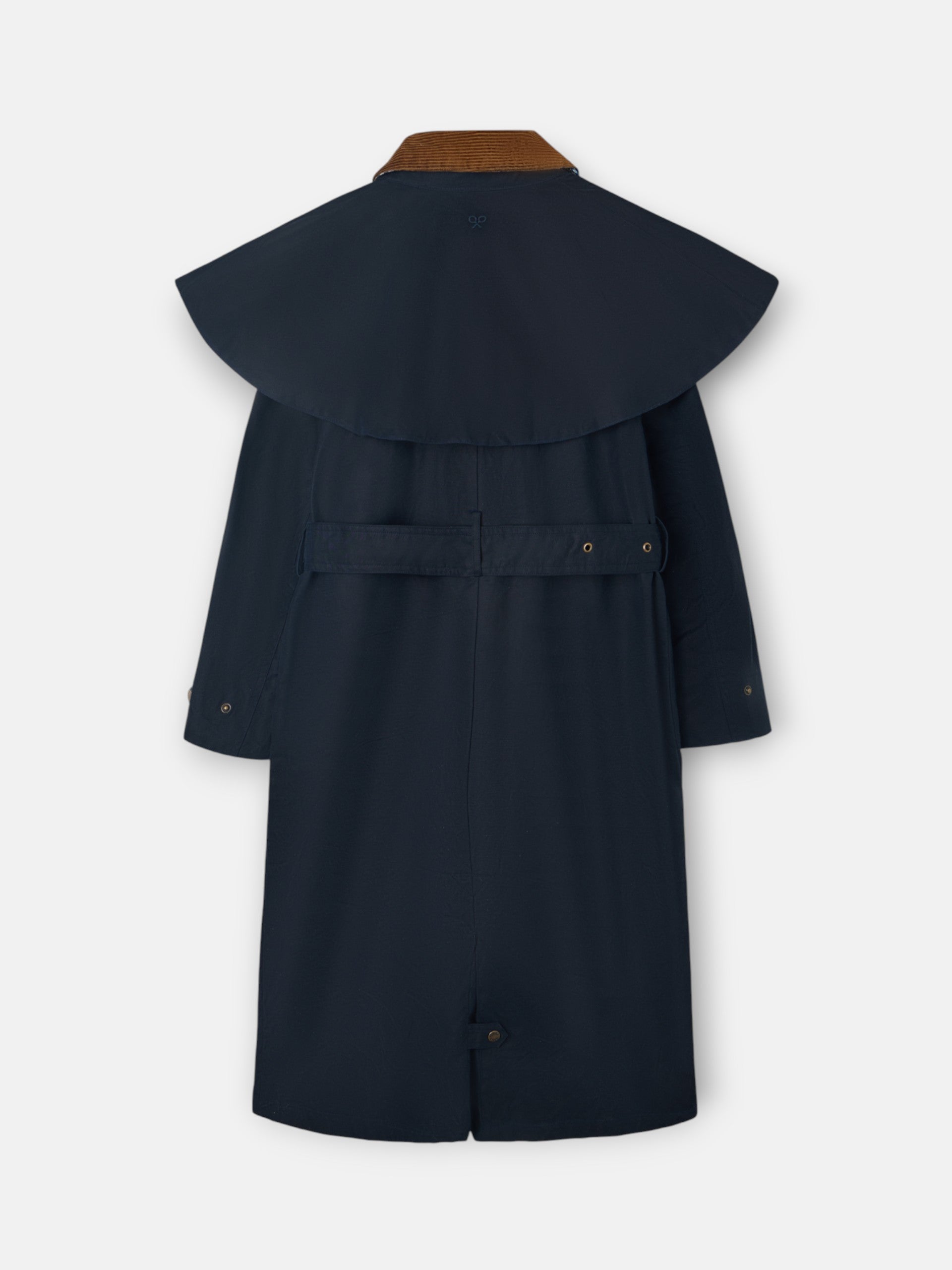 Parka larga encerada azul marino