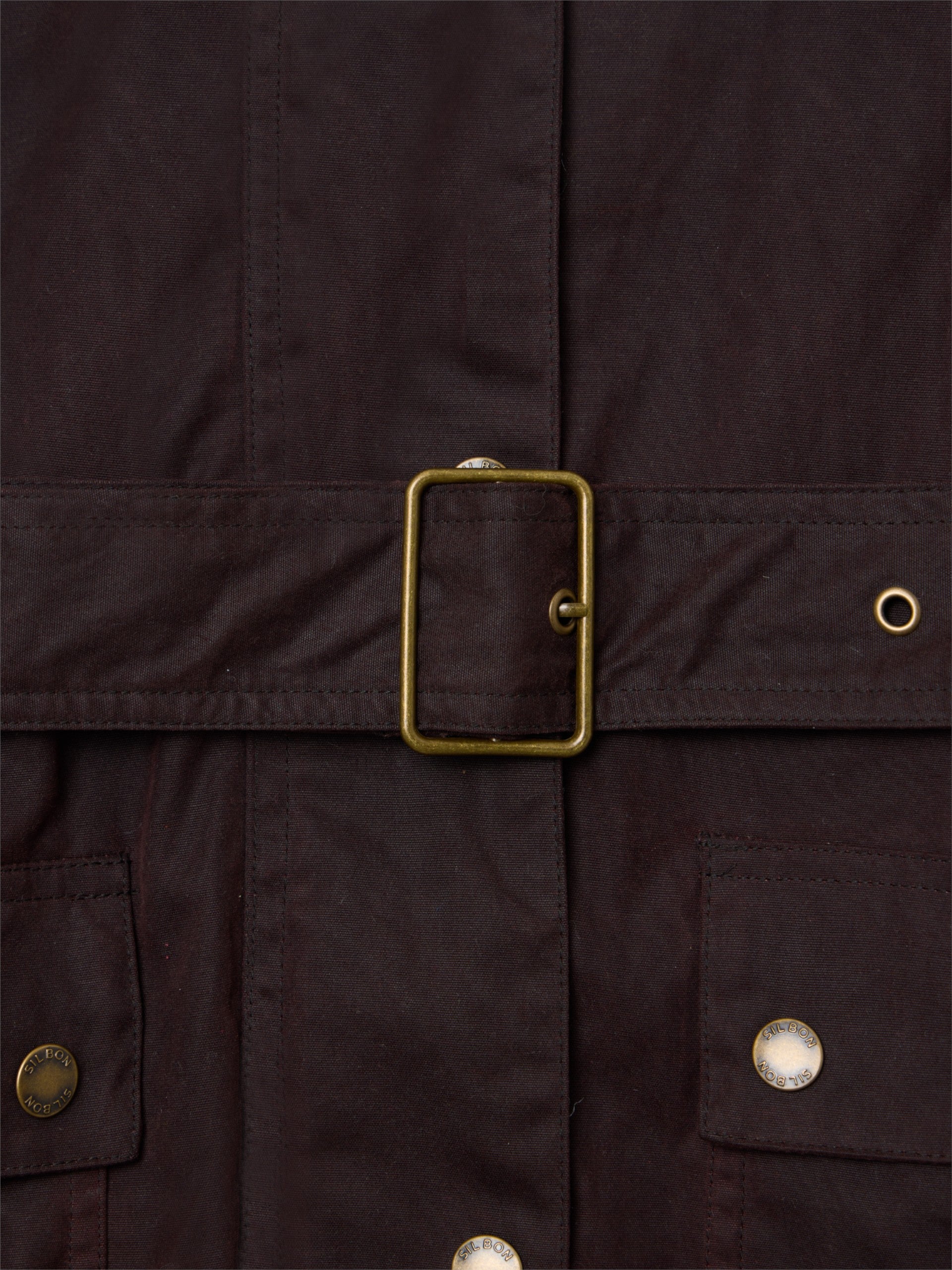 Parka larga encerada marron