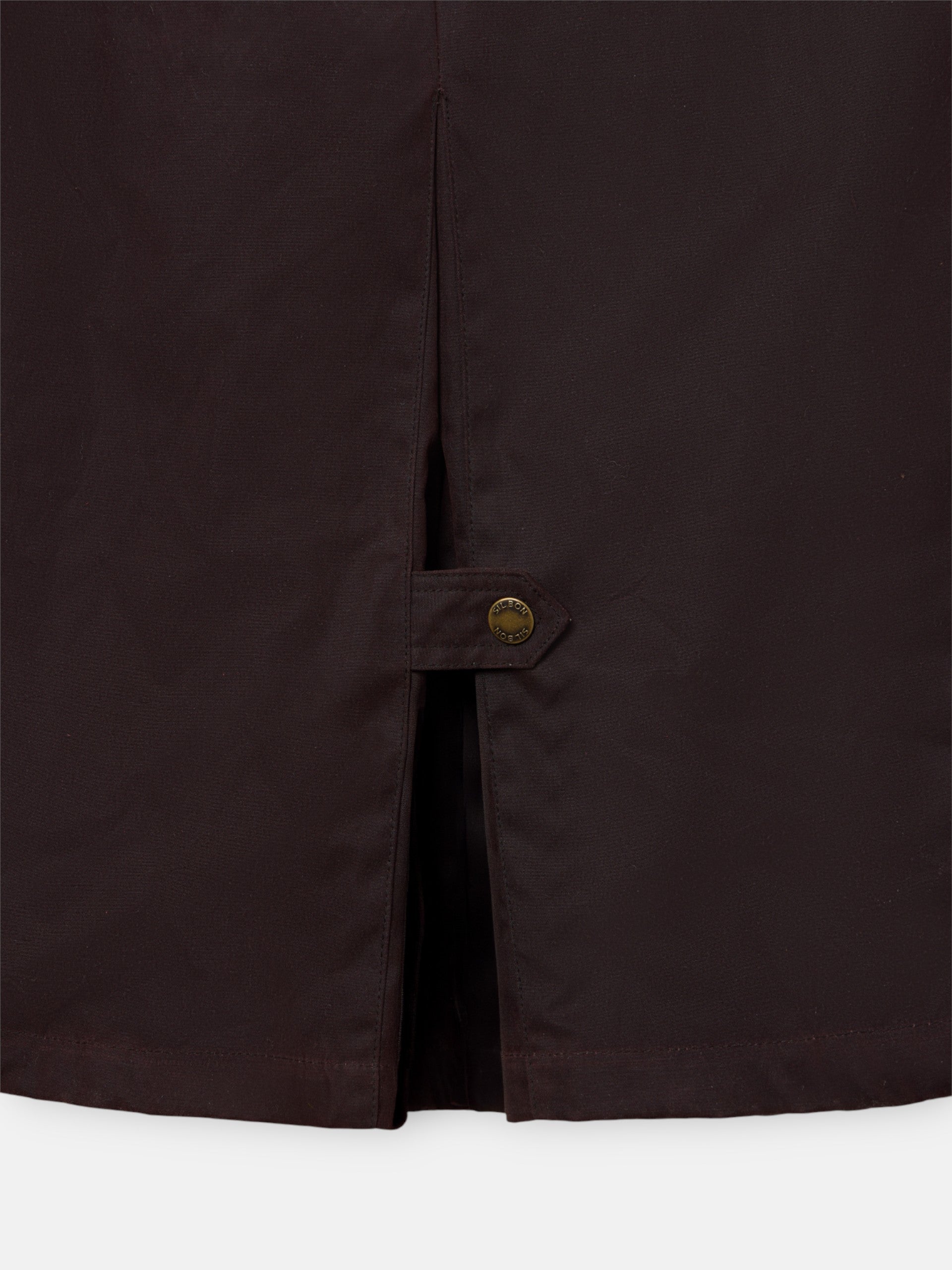 Parka longue cirée marron