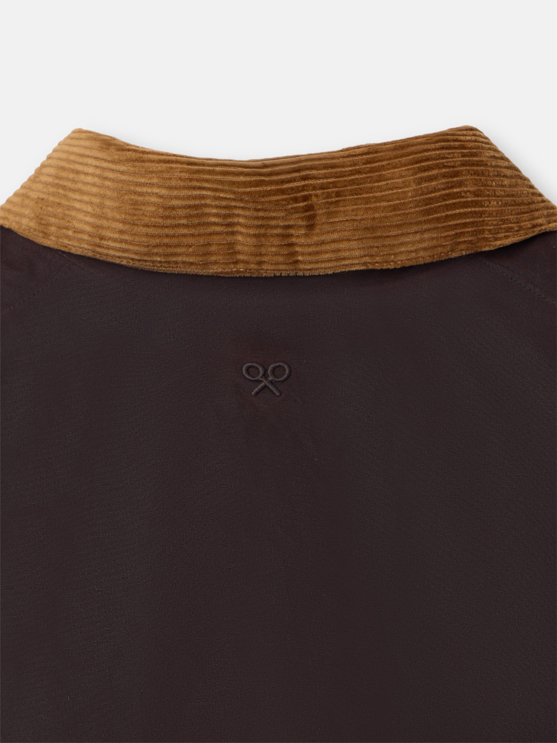 Parka longue cirée marron