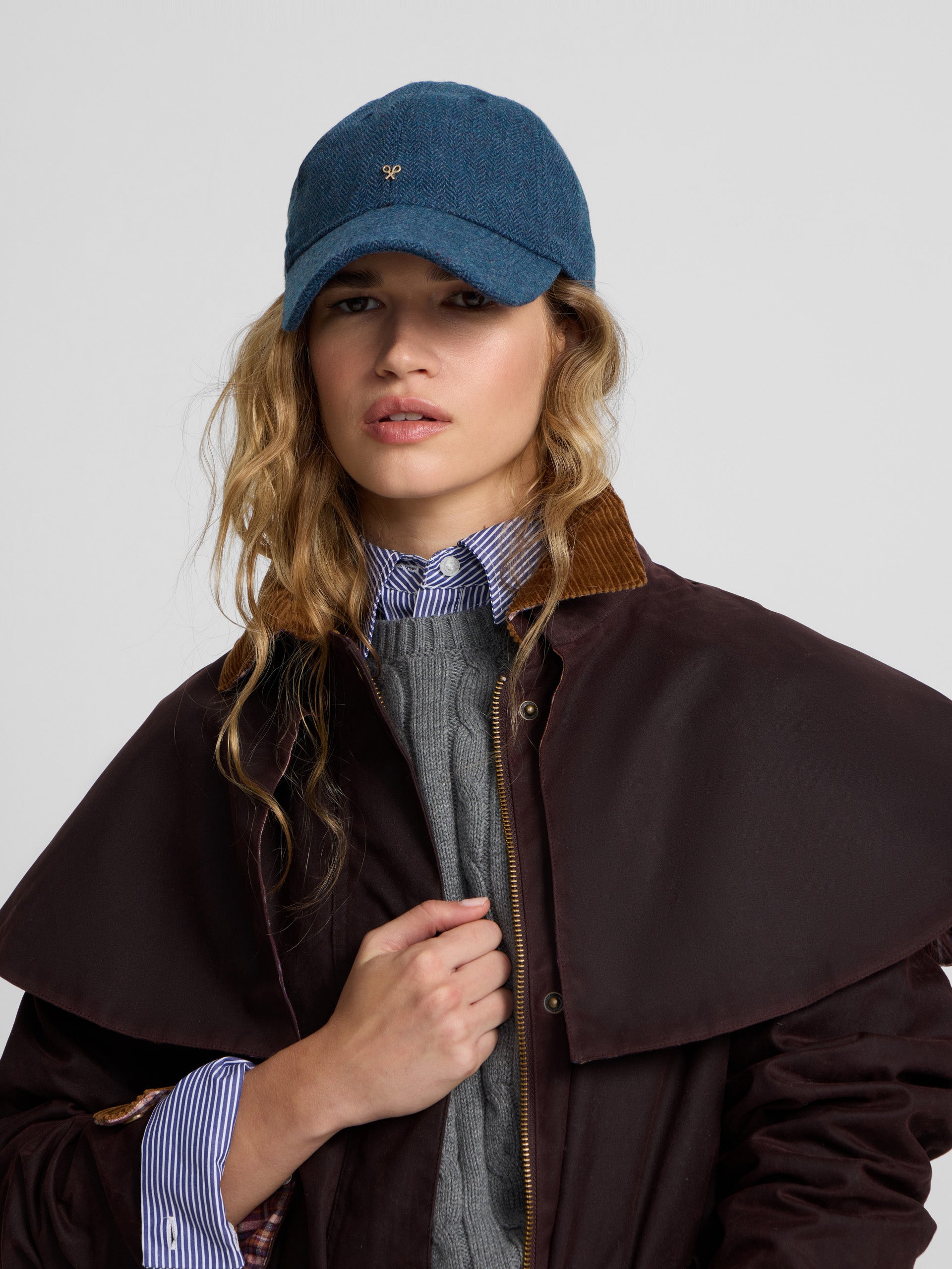 Parka longue cirée marron