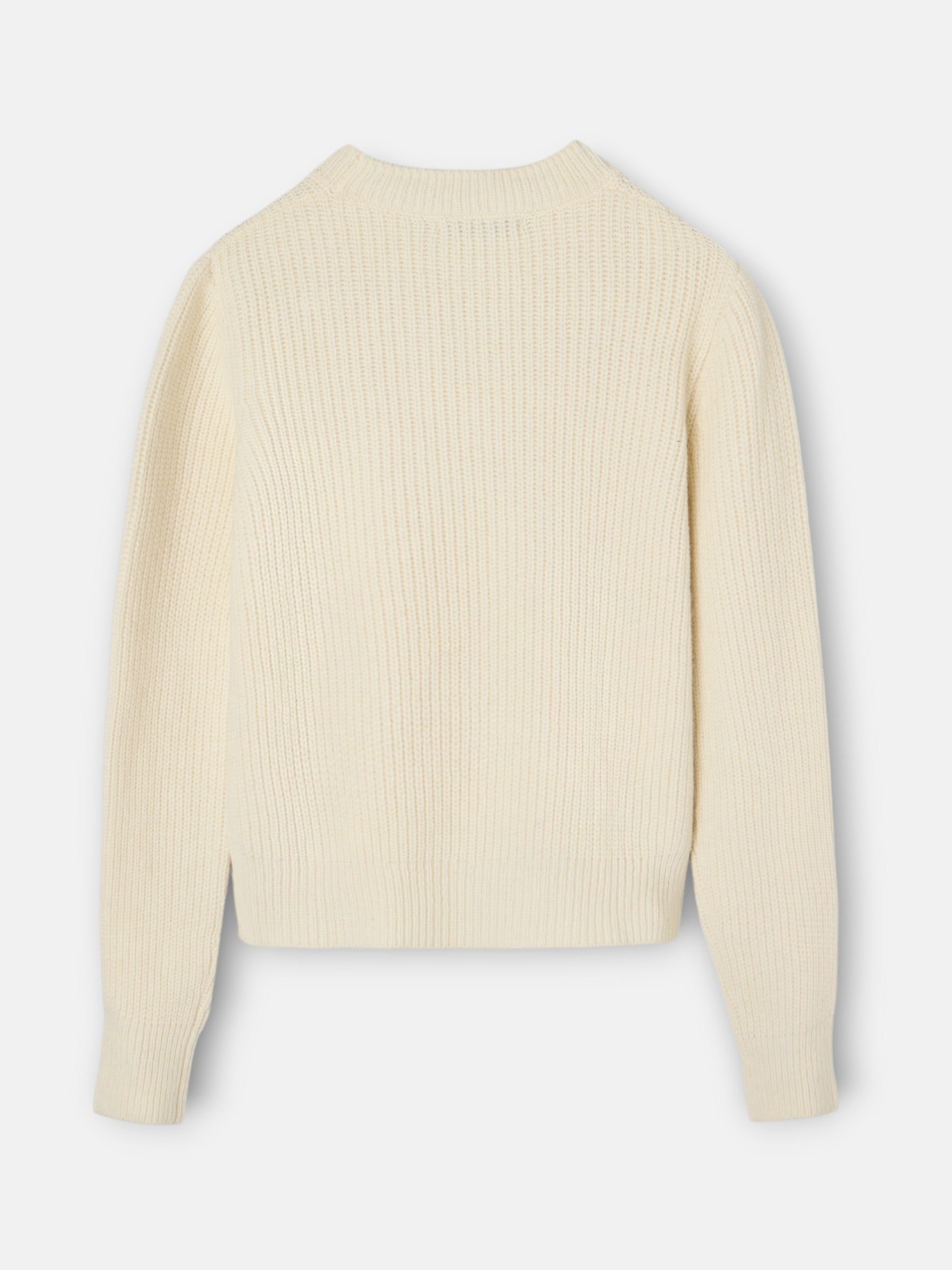 Camisola crua com flores bordadas