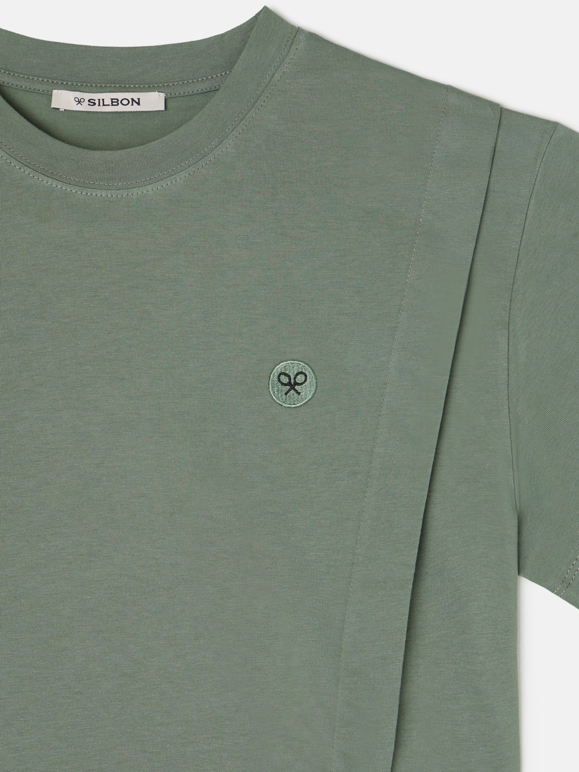 Camiseta woman hombreras verde