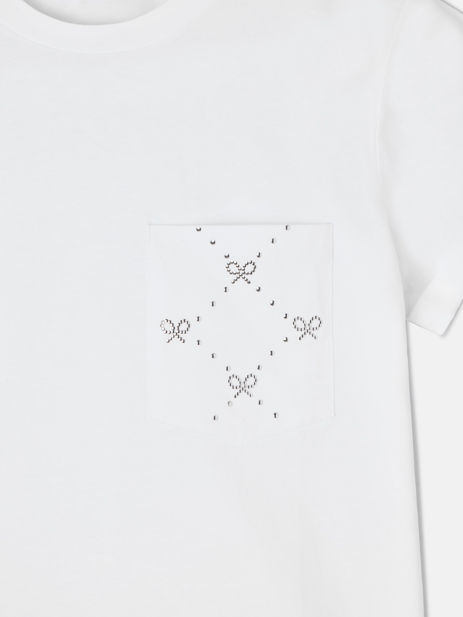 Women's white racket pocket T-shirt