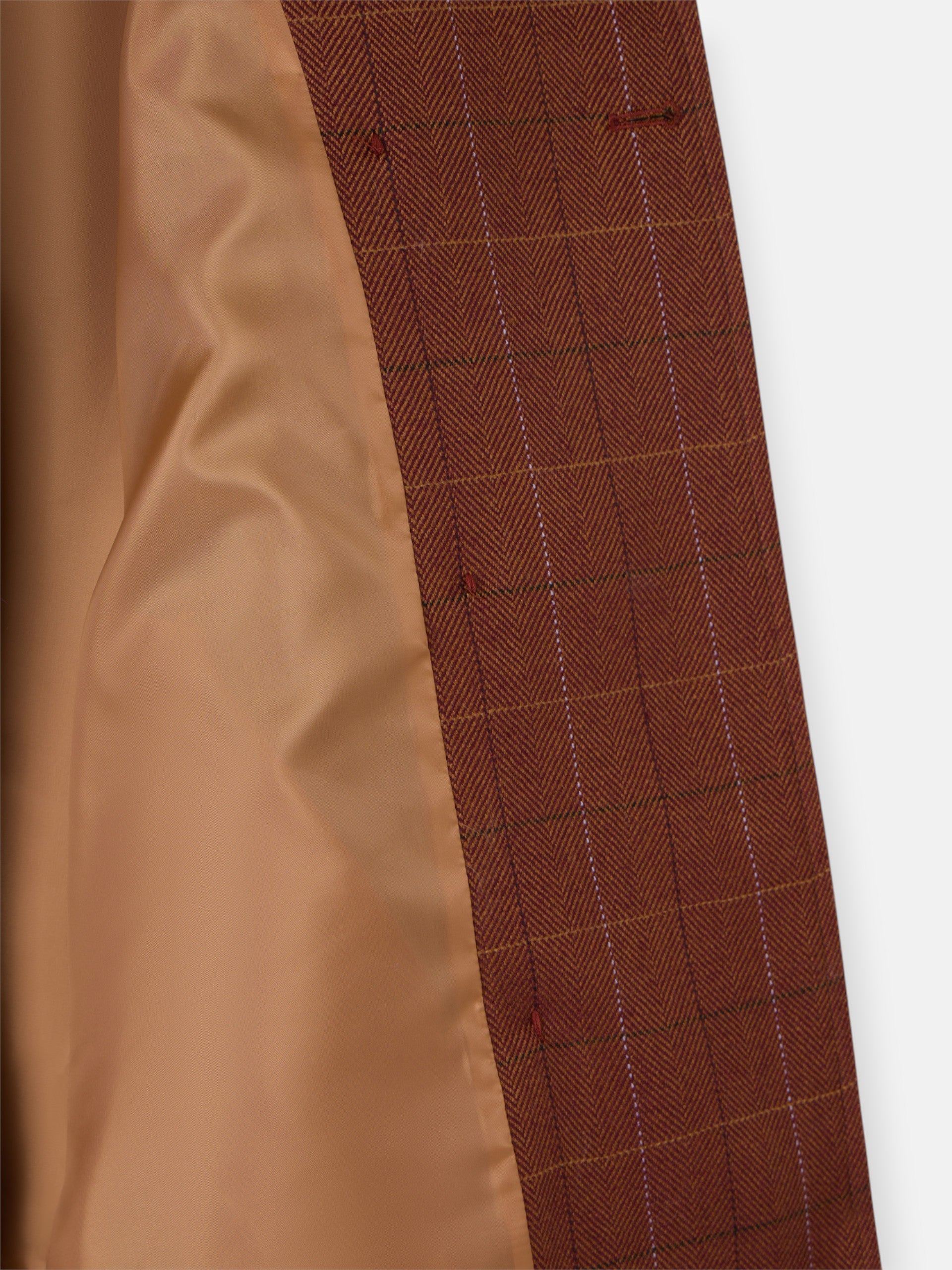 Brown plaid leather detail cape