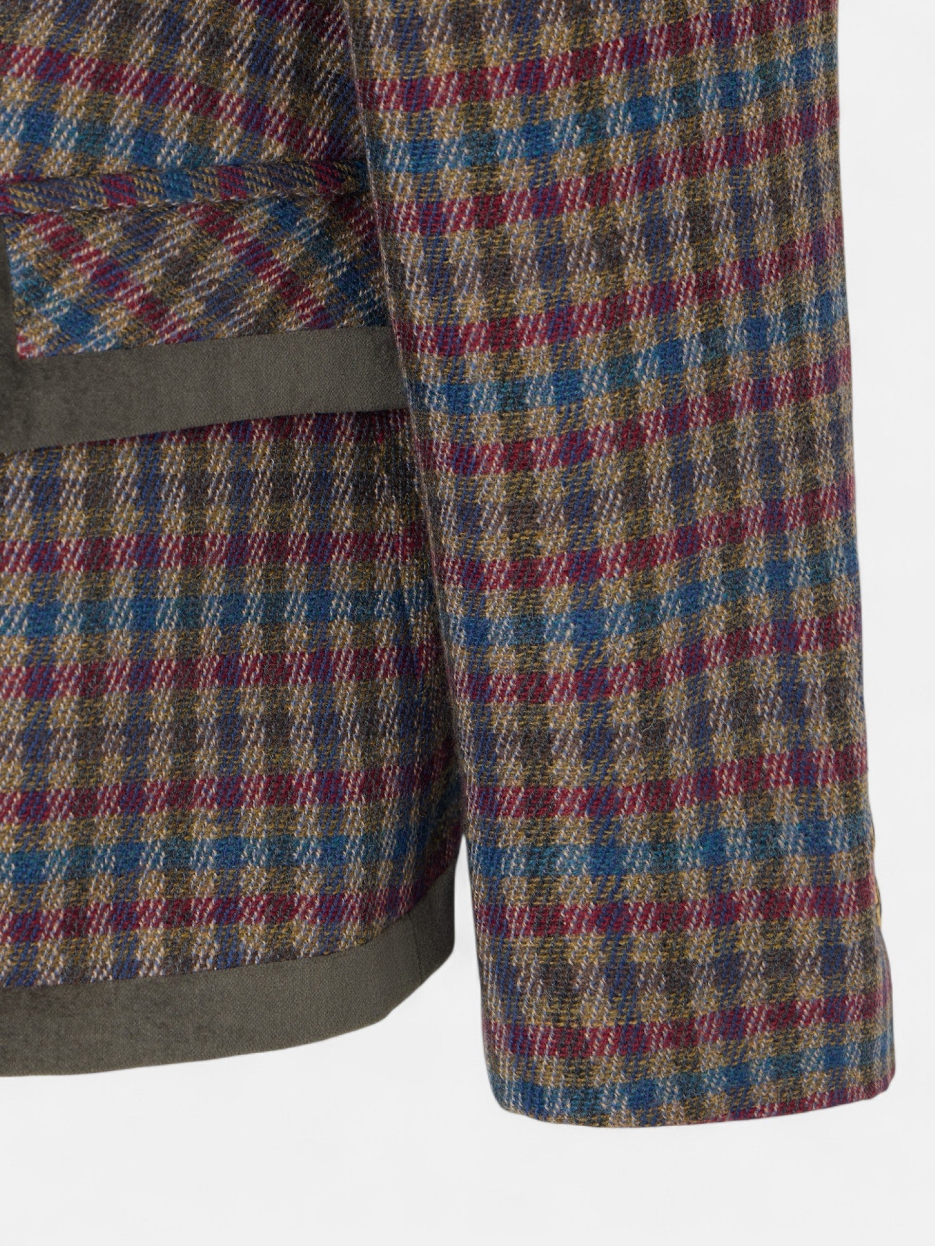 Blazer croisé à carreaux verts classiques