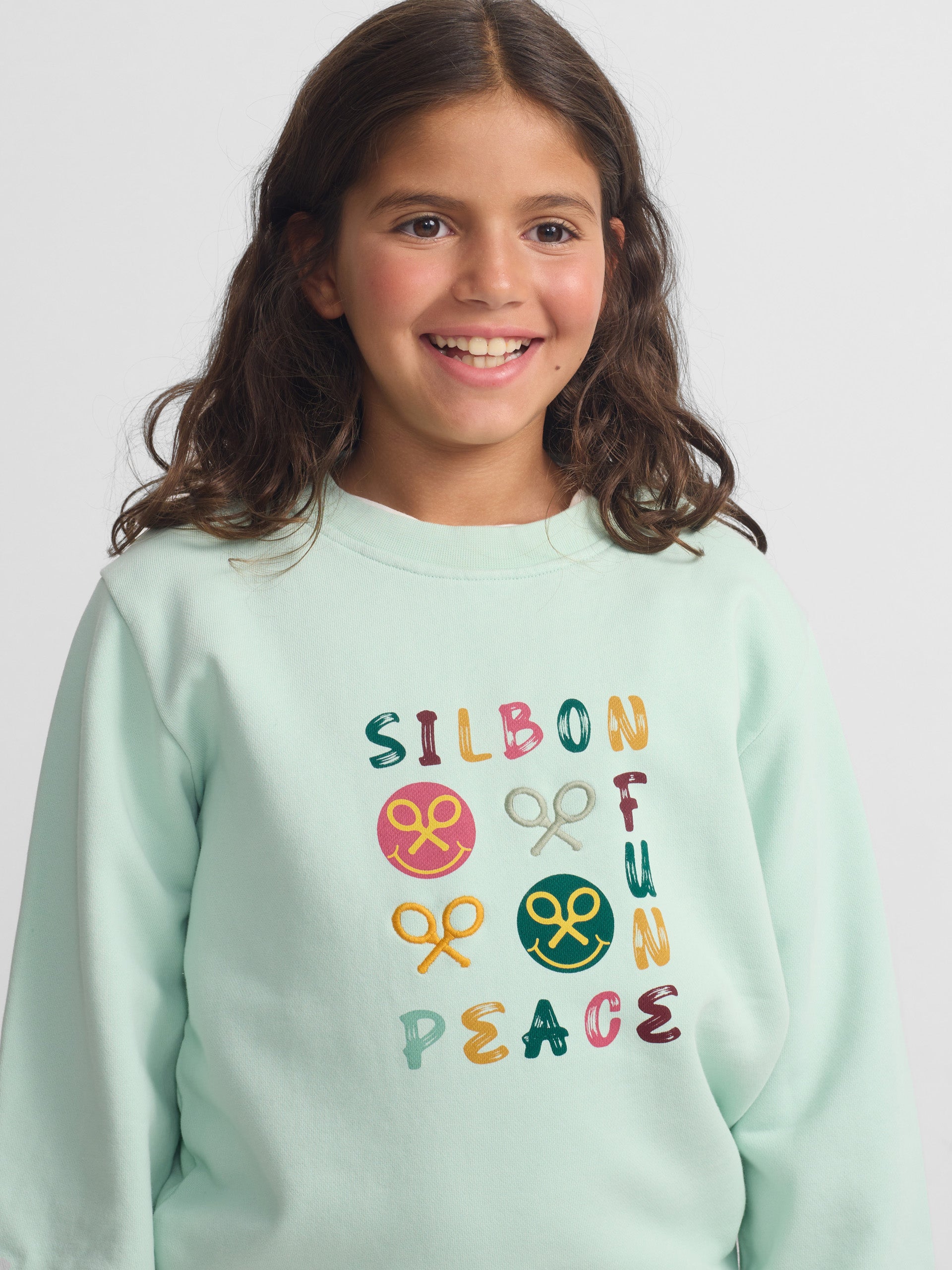 Sudadera girl fun and peace verde