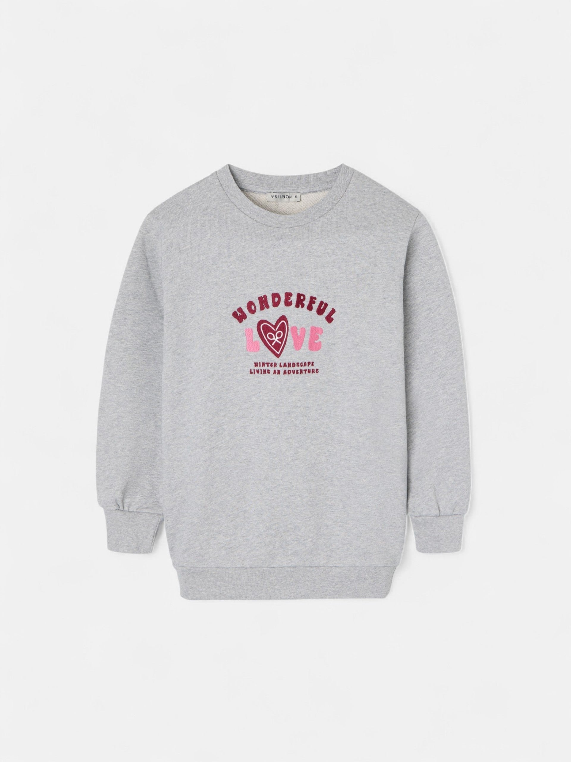 Sudadera girl wonderful love gris