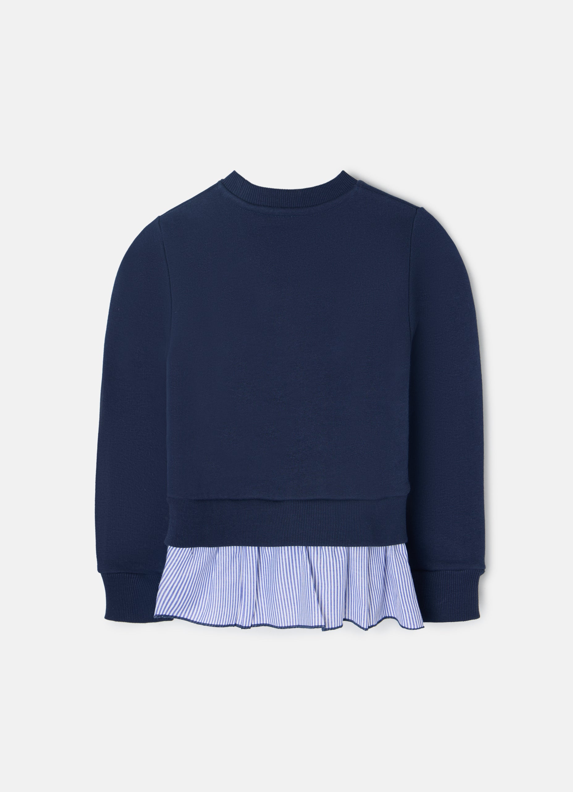 Sudadera girl combinada volante marino