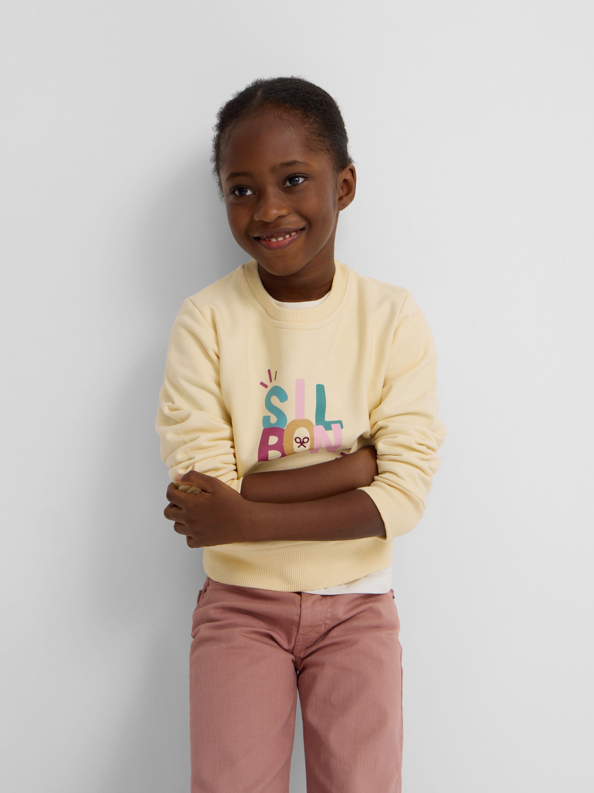 Sudadera girl silbon multicolor amarillo
