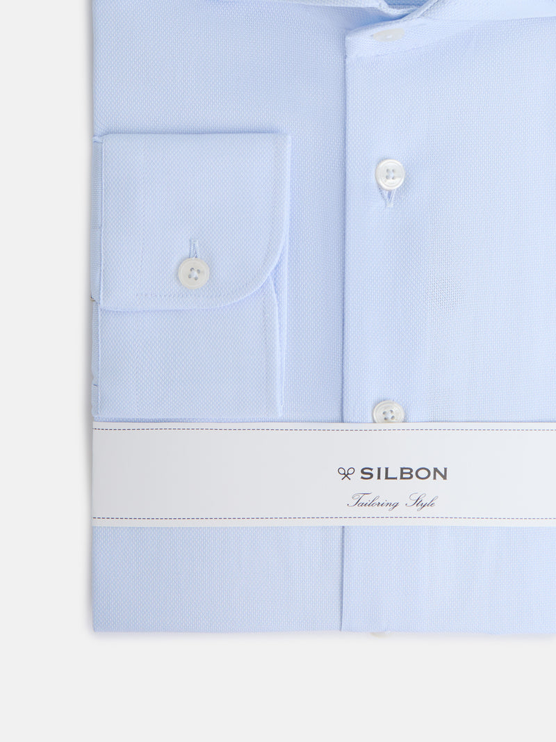 Chemise habillée à structure bleu ciel clair