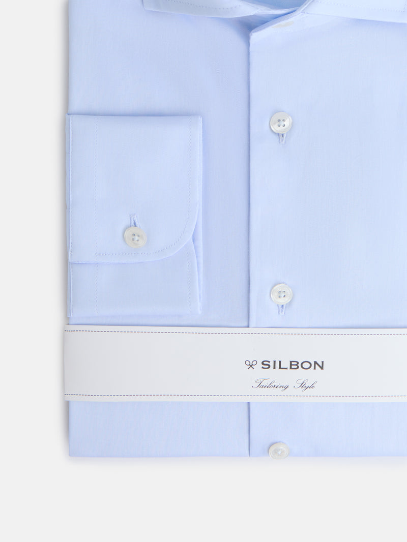 Chemise habillée à poignets simples bleu ciel clair