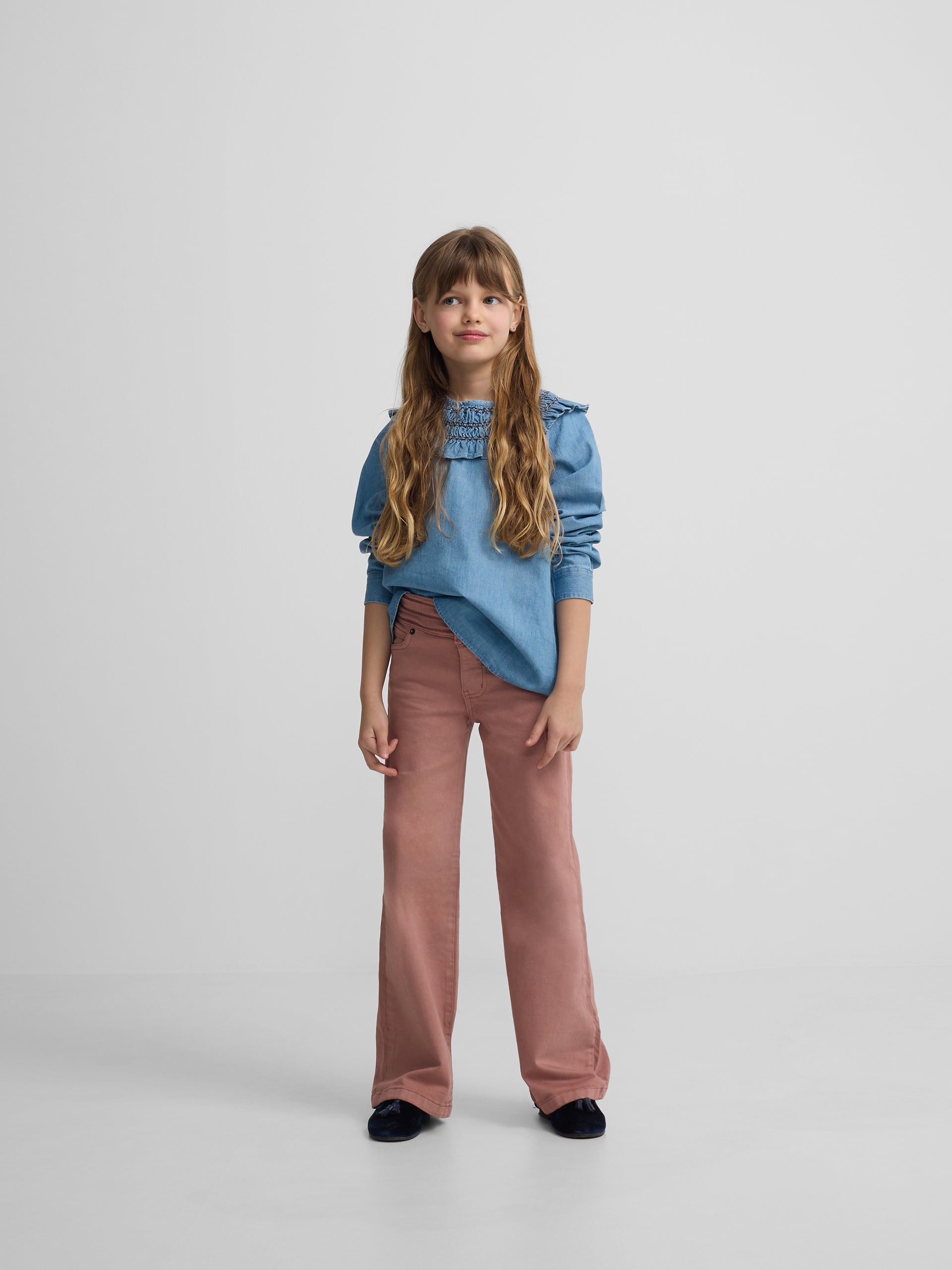 Blusa menina detalhe punho ganga