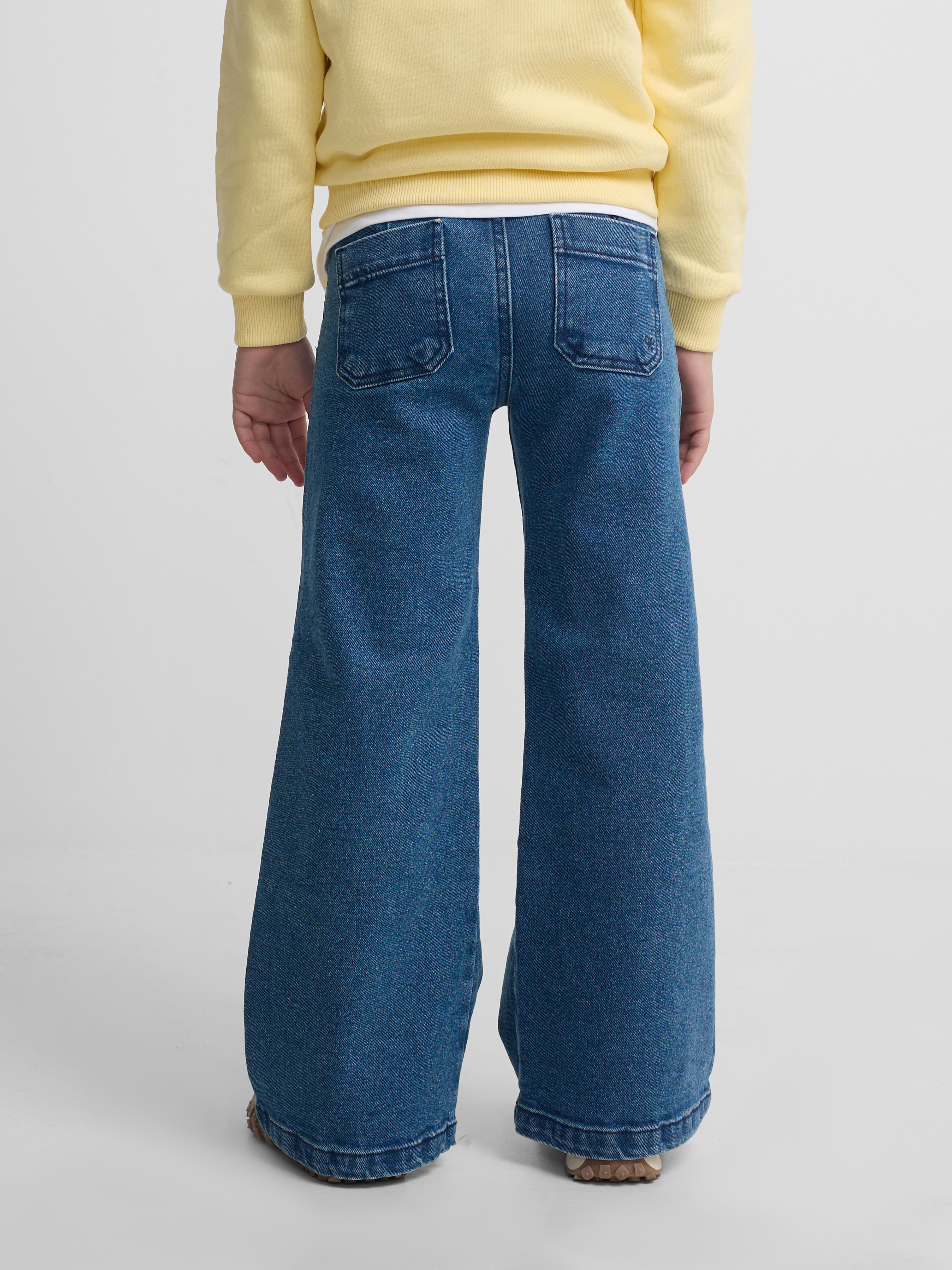 Pantalon girl bolsillos trenza denim