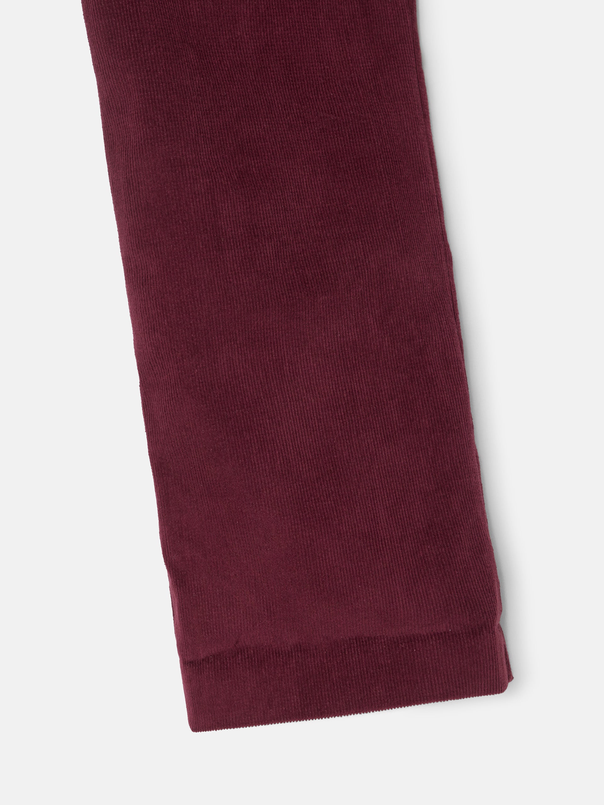 Pantalon fille en velours côtelé bordeaux