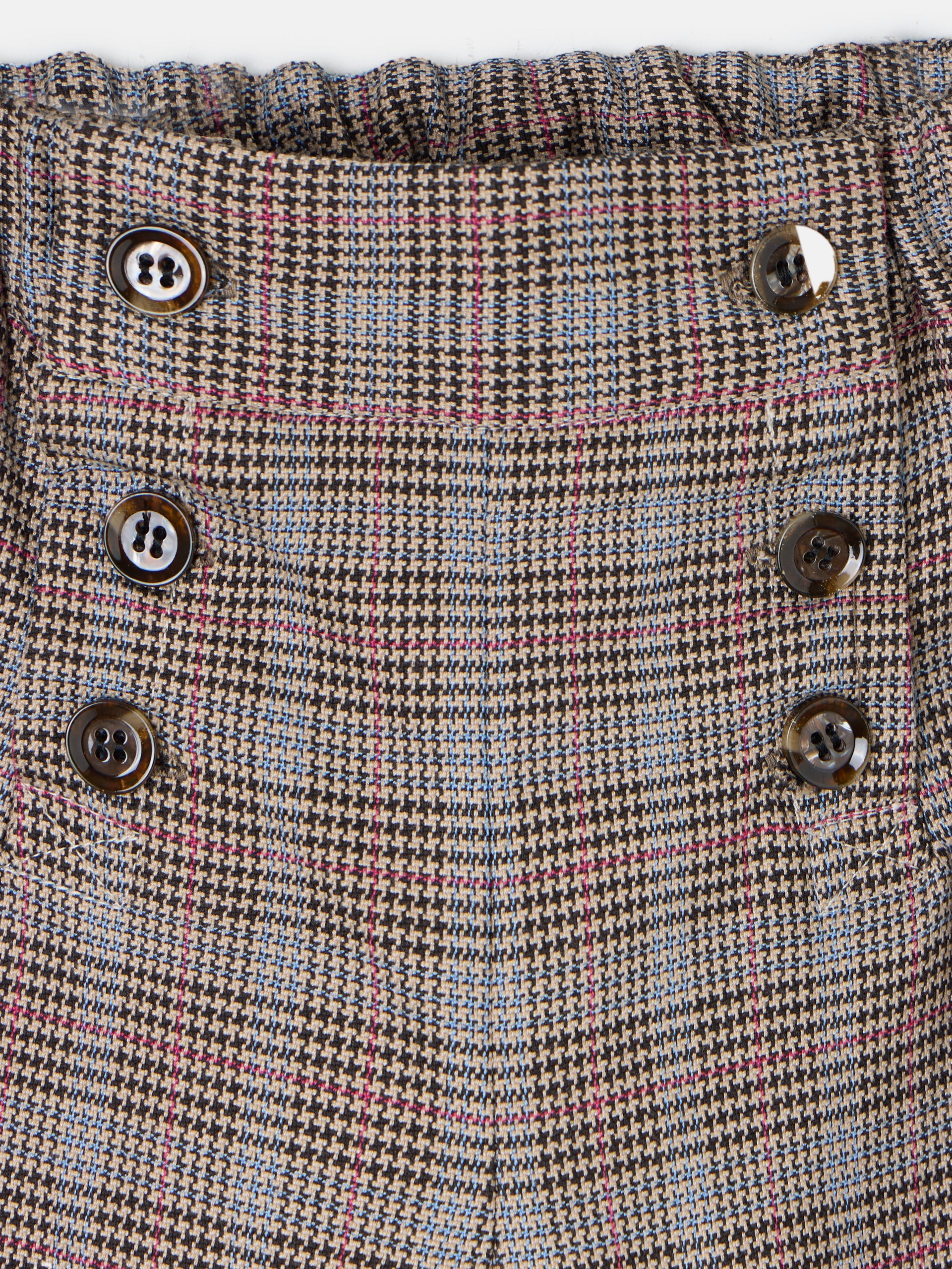 Brown plaid girl pants