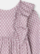 Vestido de menina estampado étnico roxo