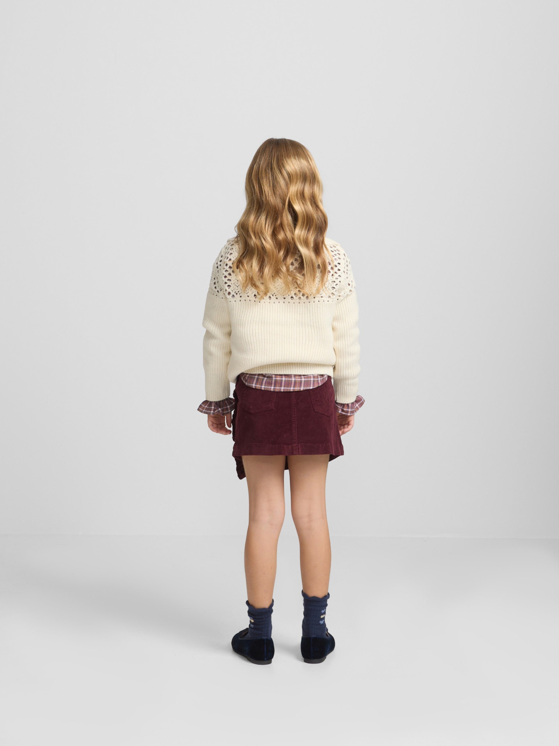 Jersey girl punto crochet crudo