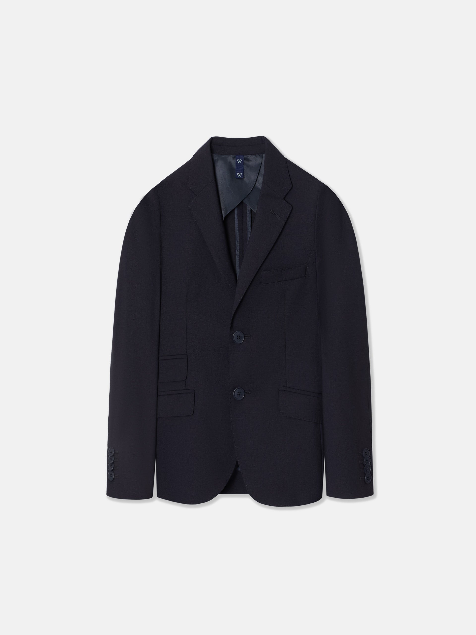 Blazer clássico liso azul-marinho para crianças