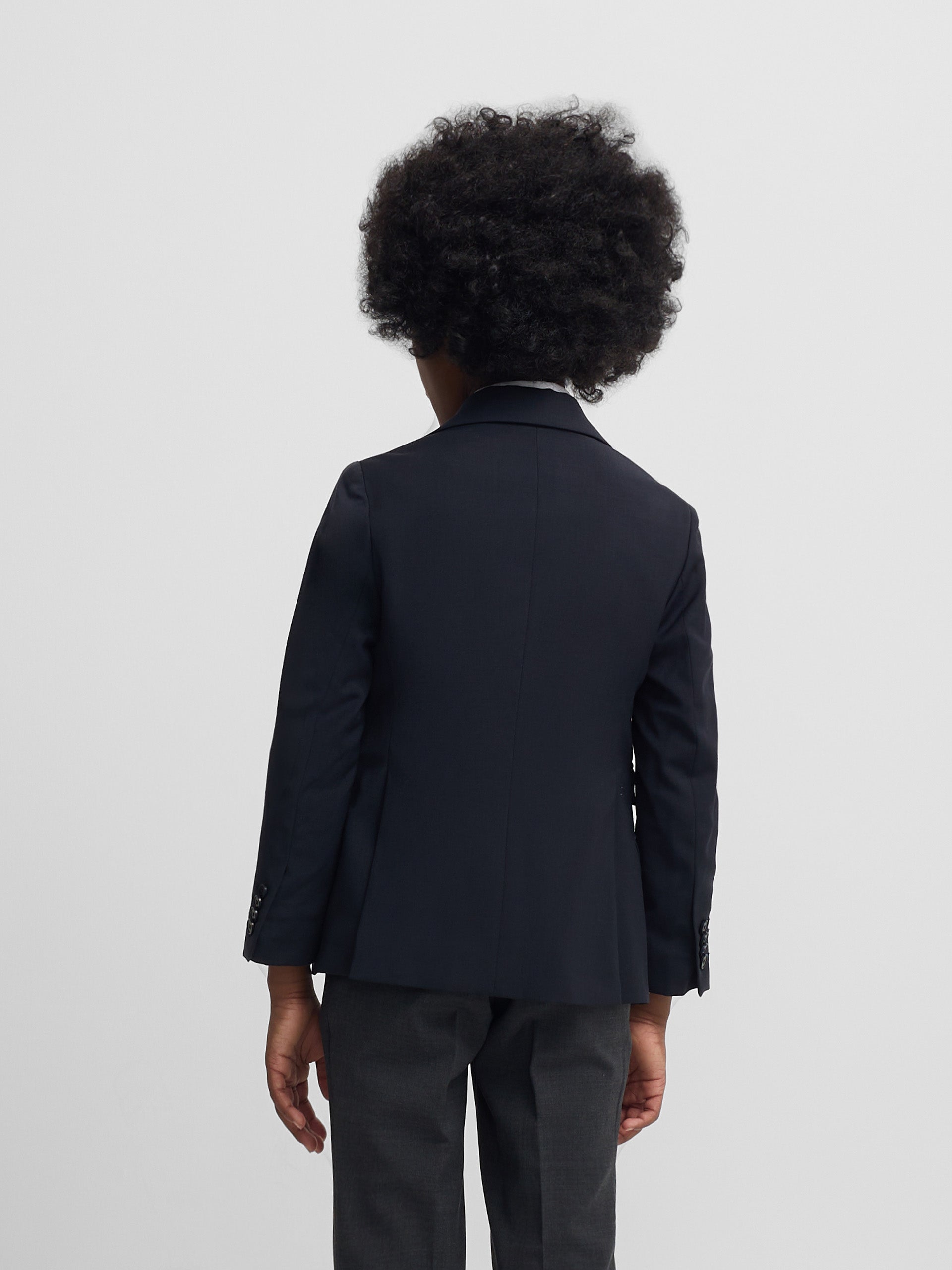 Classic plain navy blue kids blazer