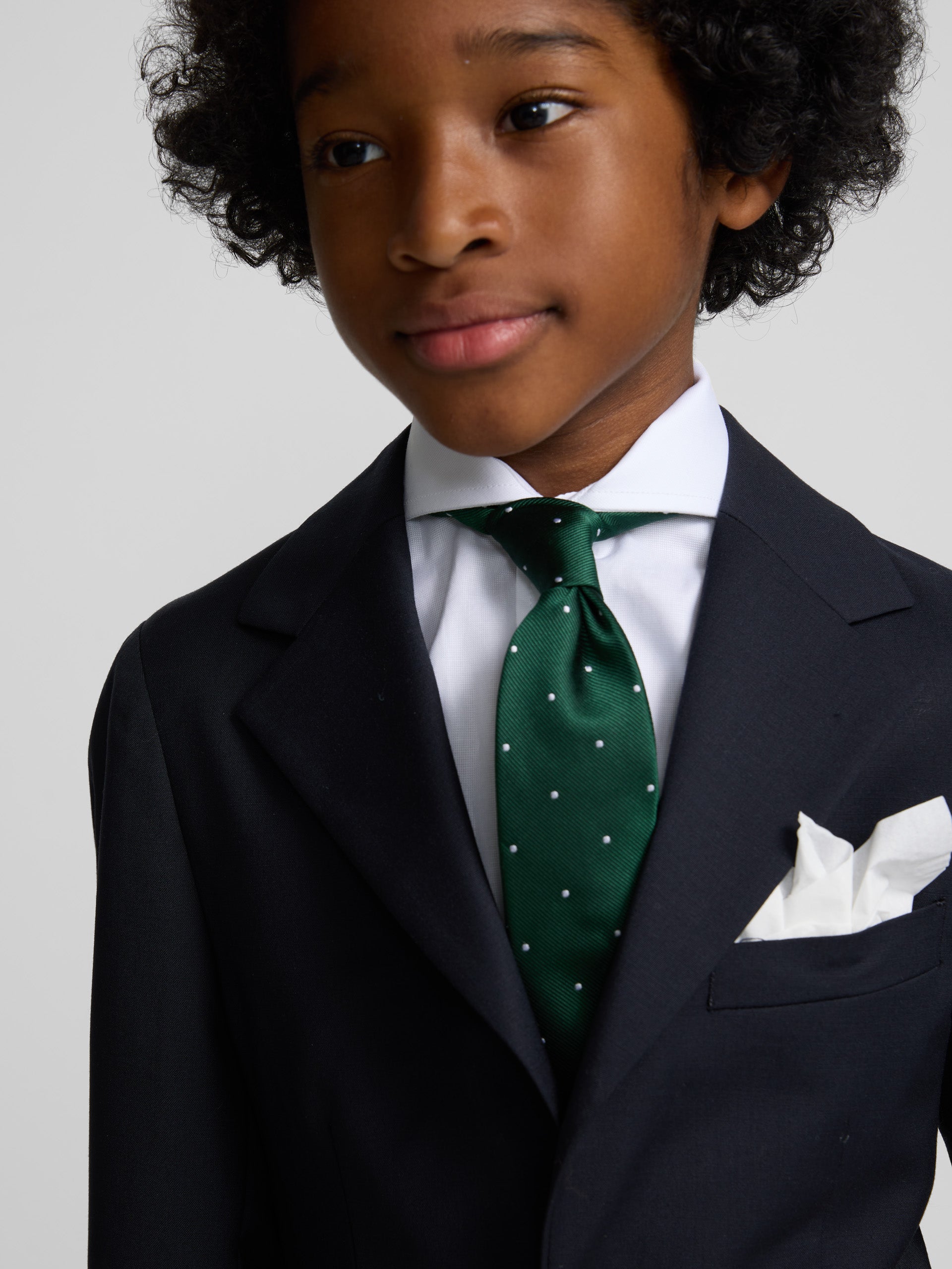 Blazer clássica lisa azul-marinho para crianças