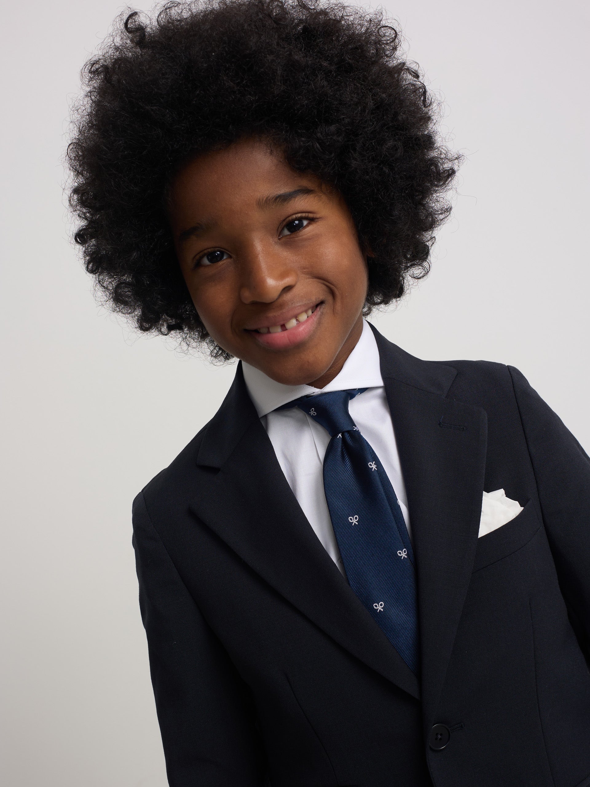 Classic plain navy blue kids blazer