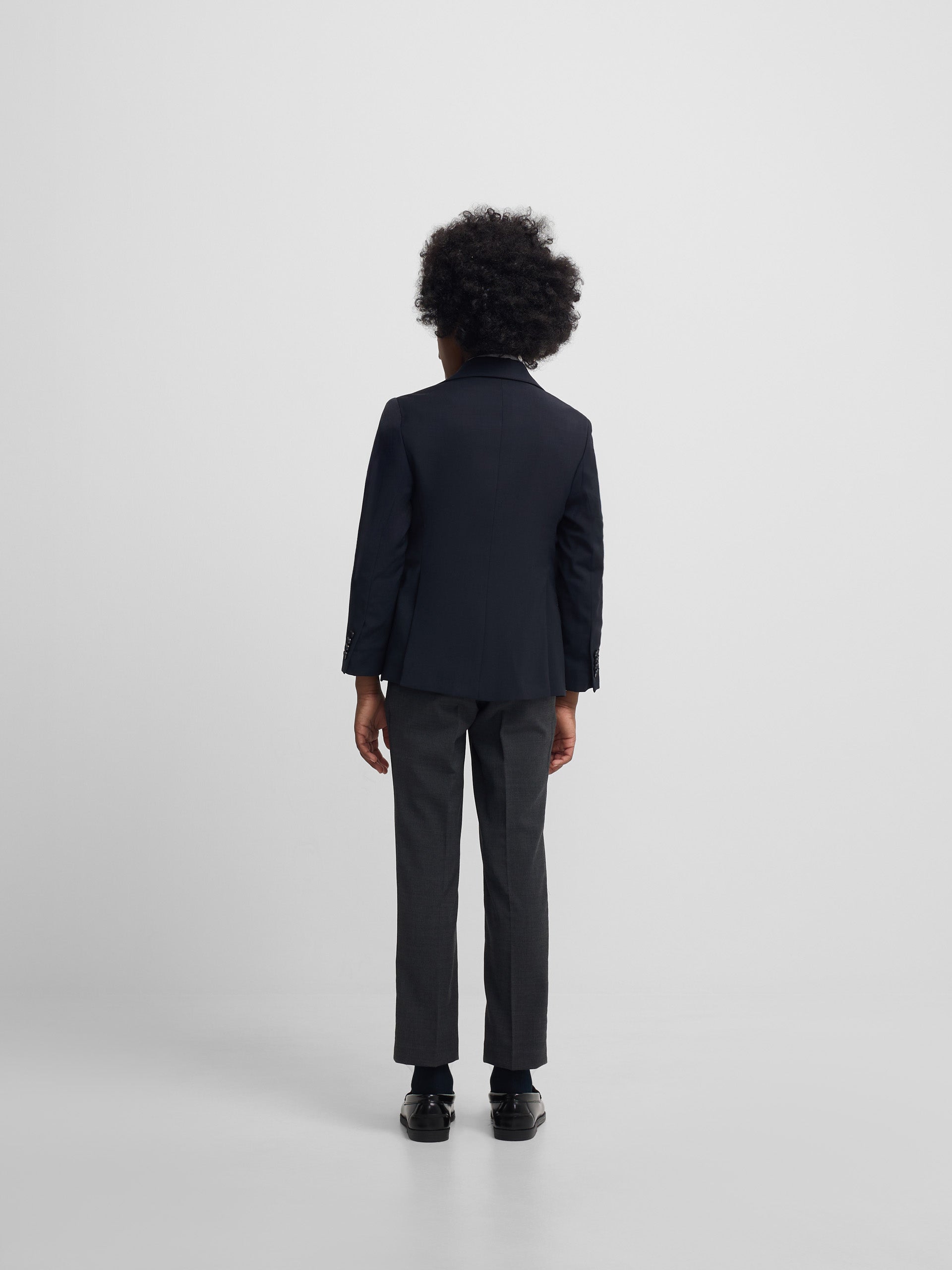 Classic plain navy blue kids blazer