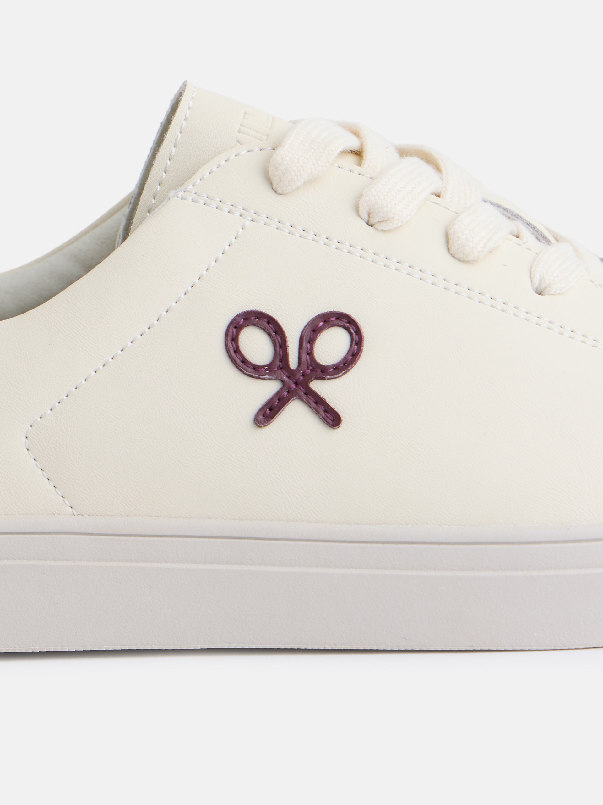 Sapatilha Silbon clássica branca e bordô
