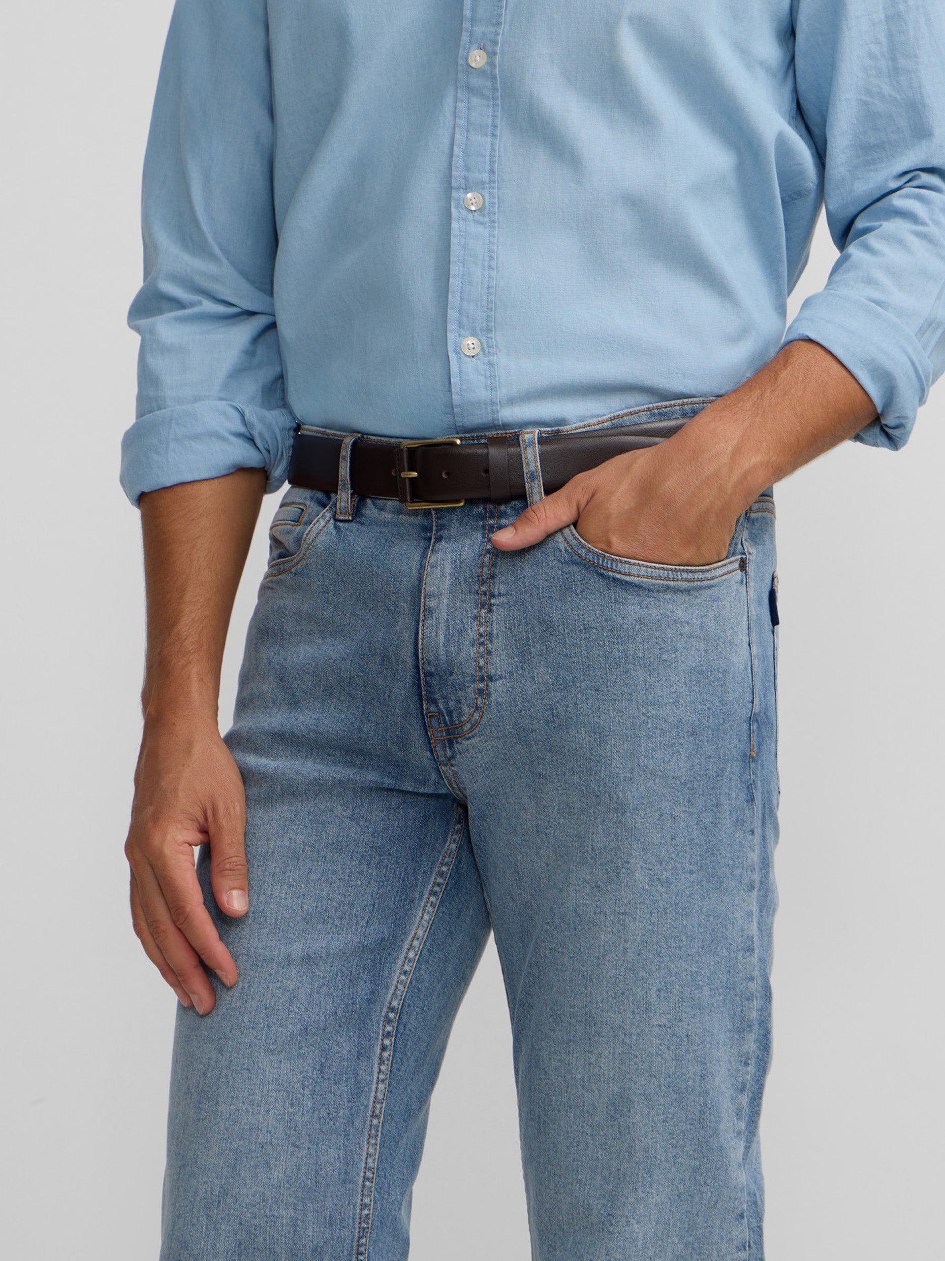 Pantalon sport denim azul medio