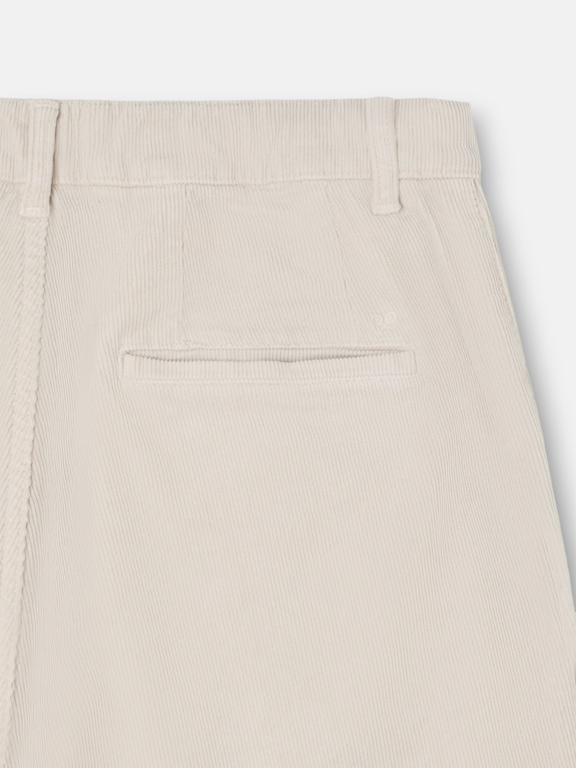 Pantalon de jogging plissé en velours côtelé beige clair