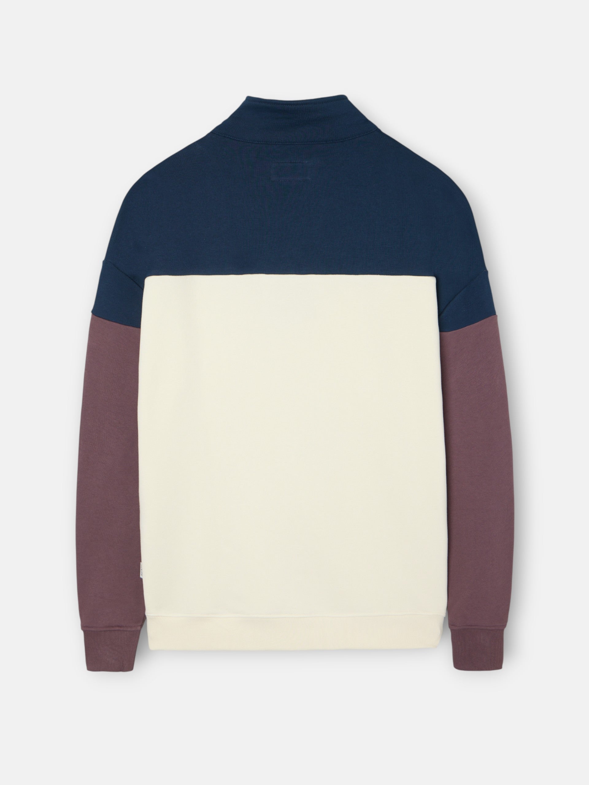 Sudadera relaxed fit multicolor crema