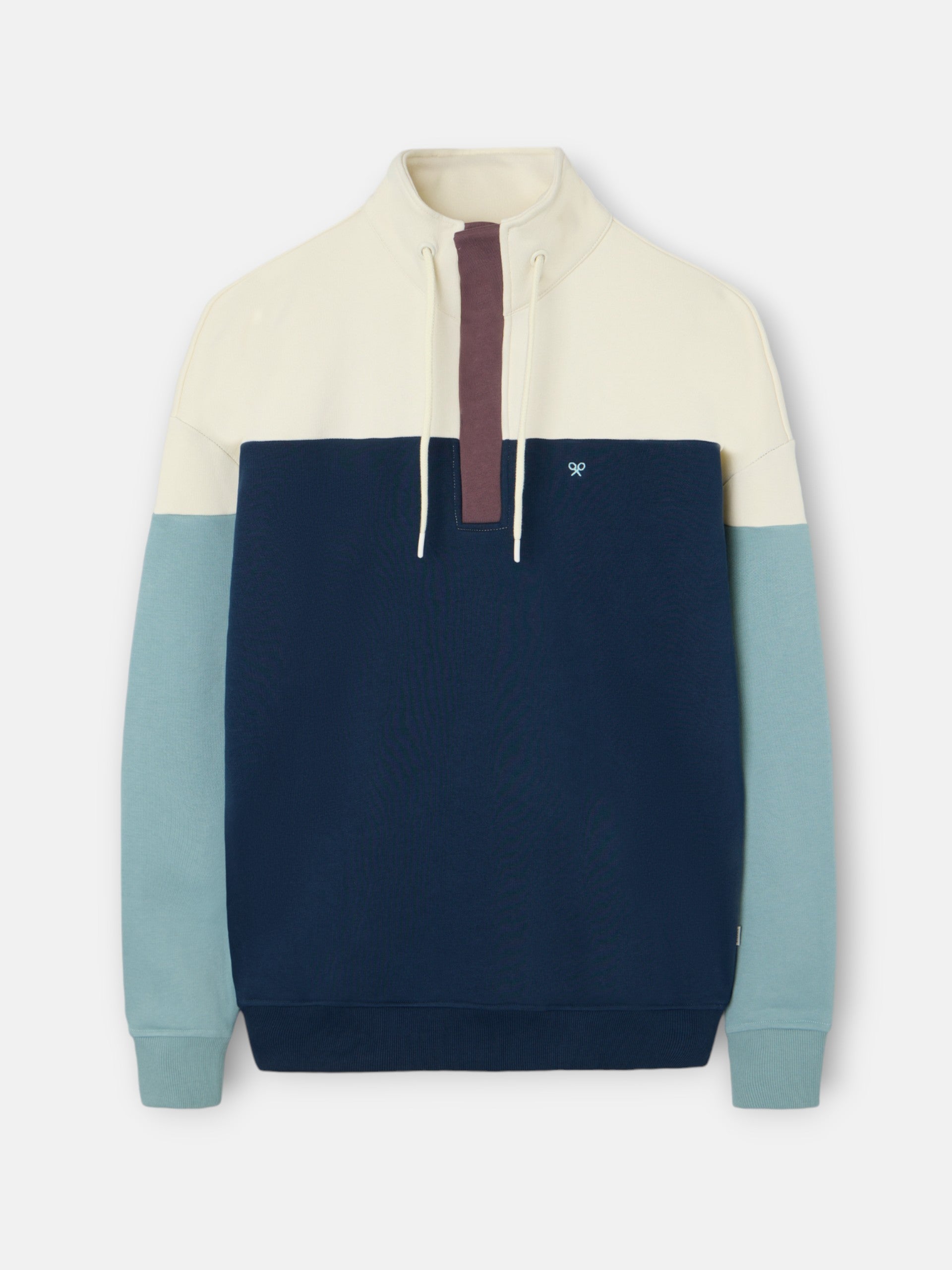 Sudadera relaxed fit multicolor azul marino