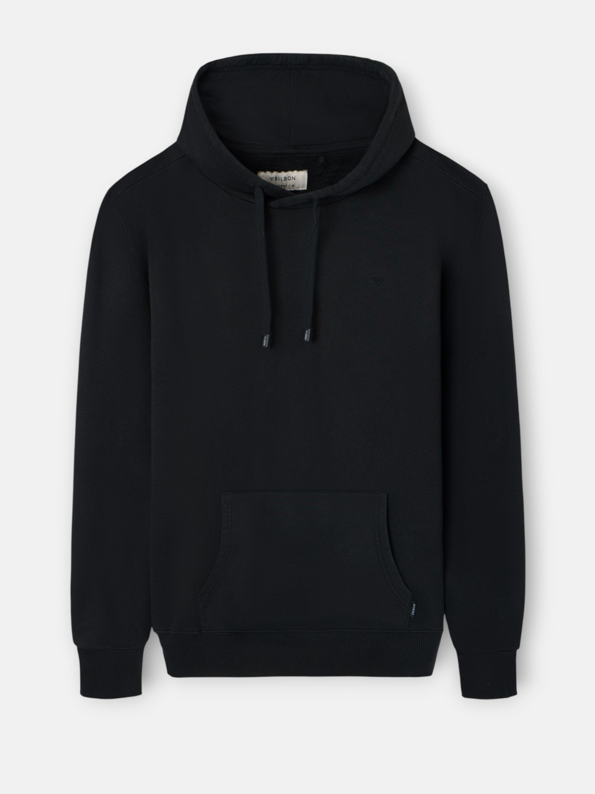 Sudadera dark hoodie relaxed fit negra