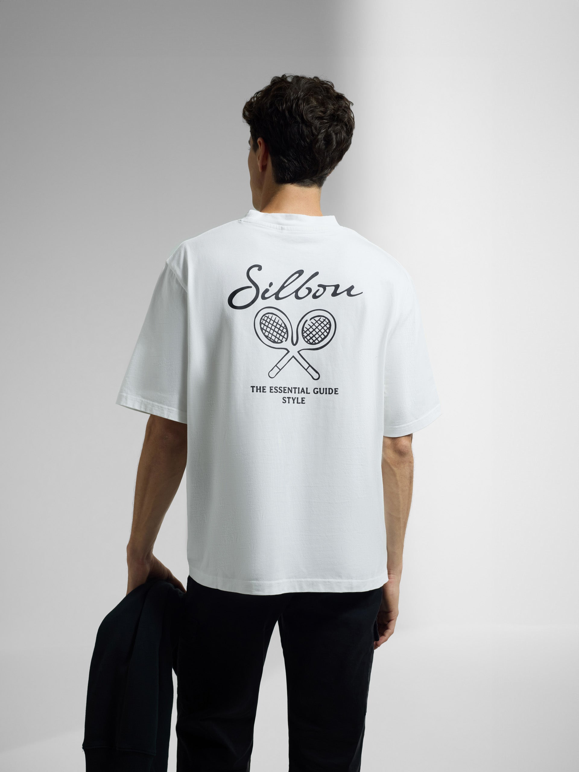 Camiseta dark special fit silbon rackets crema