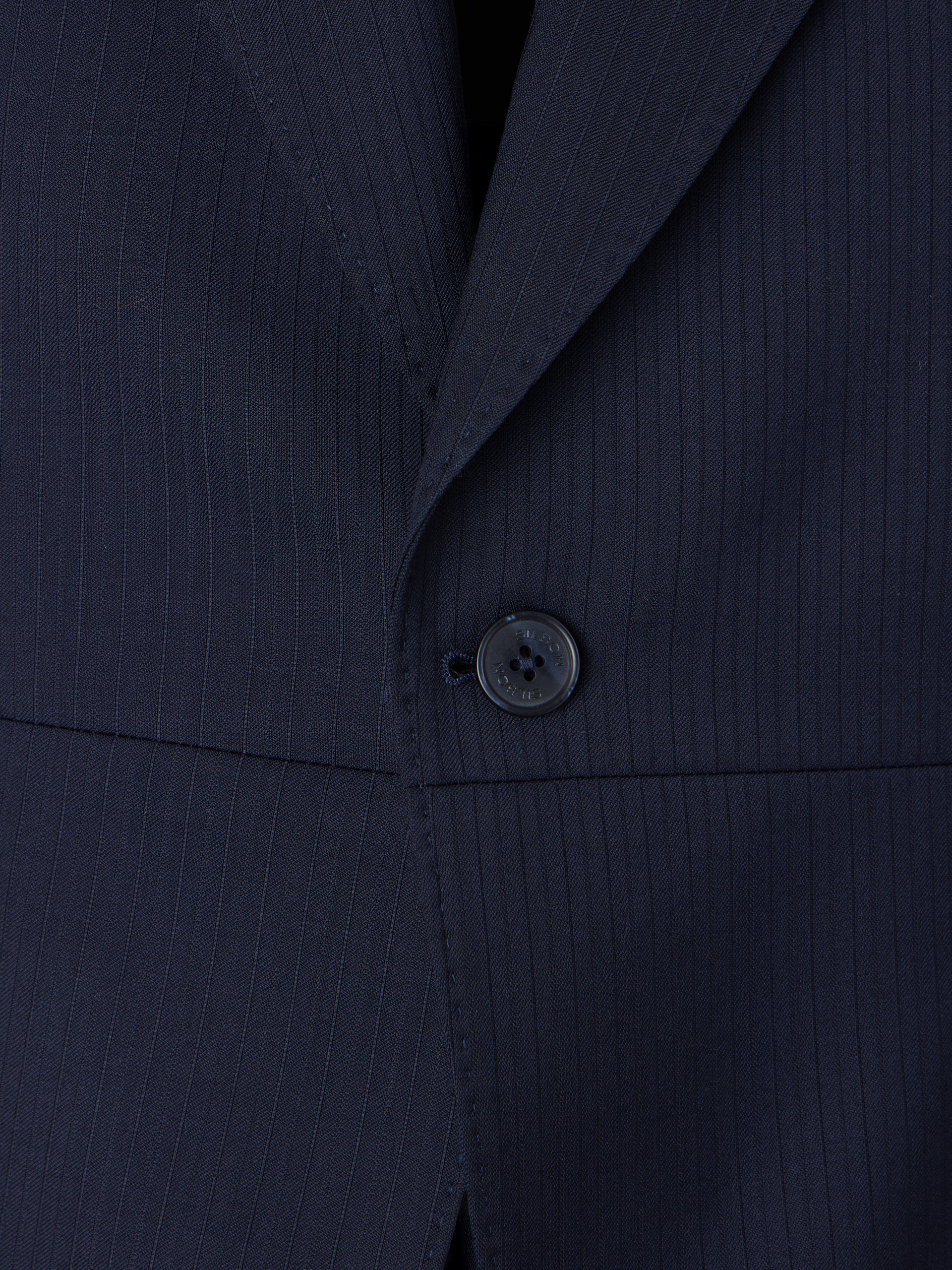 Navy blue herringbone tailcoat