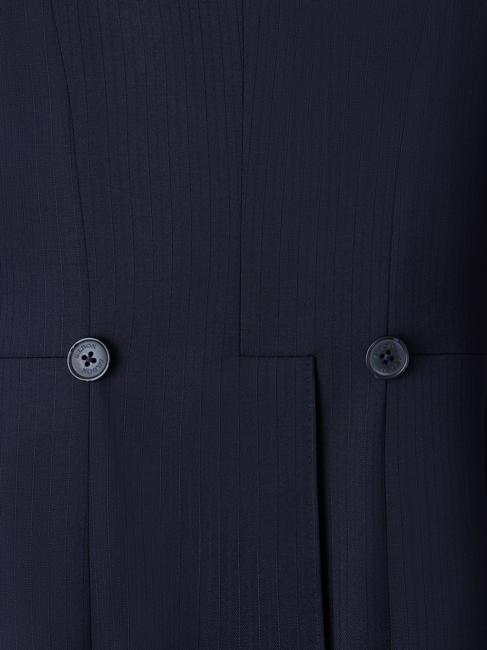Navy blue herringbone tailcoat